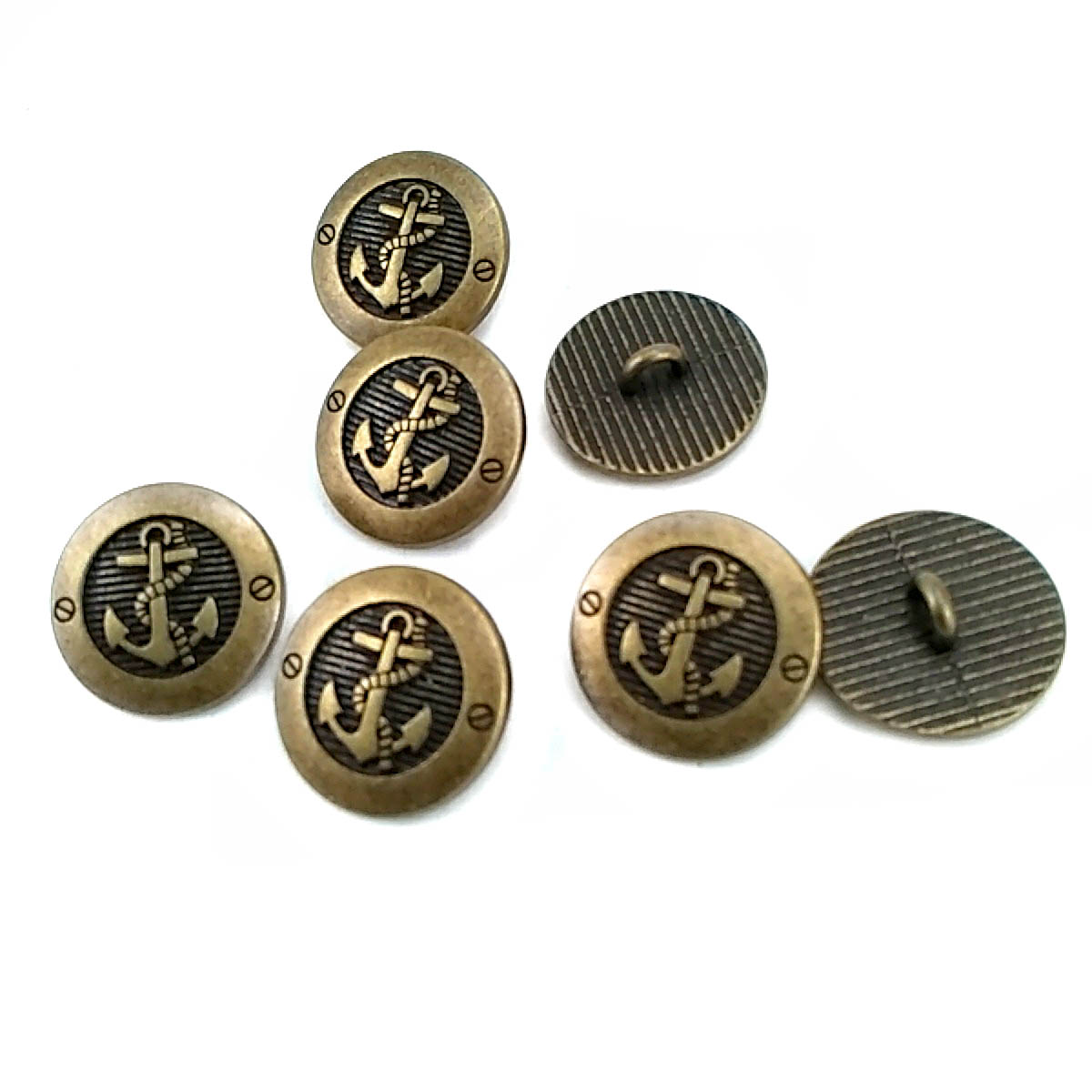 Anchor Patterned Shank Button 17 mm - 28 L  E 2044