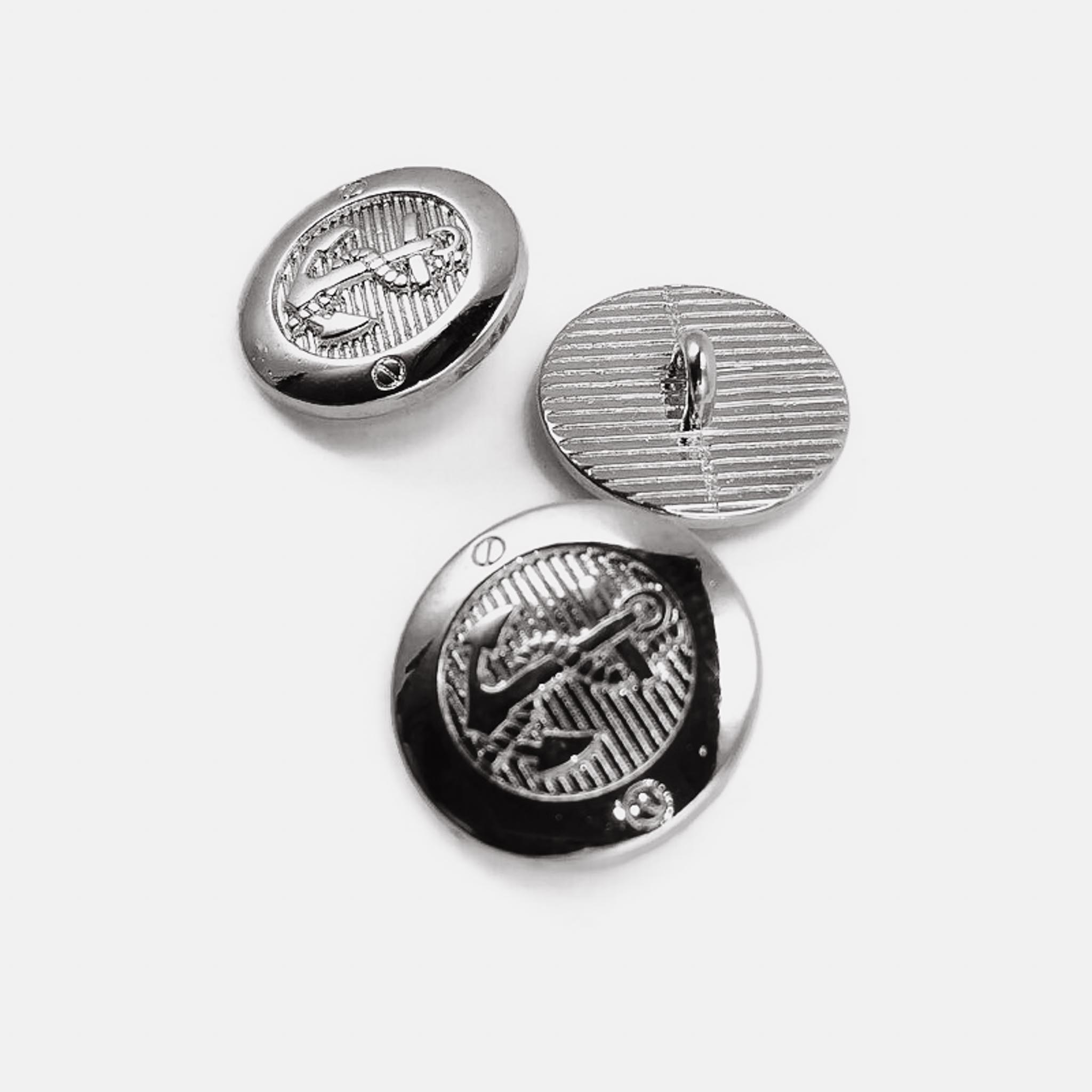 Anchor Patterned Shank Button 17 mm - 28 L  E 2044