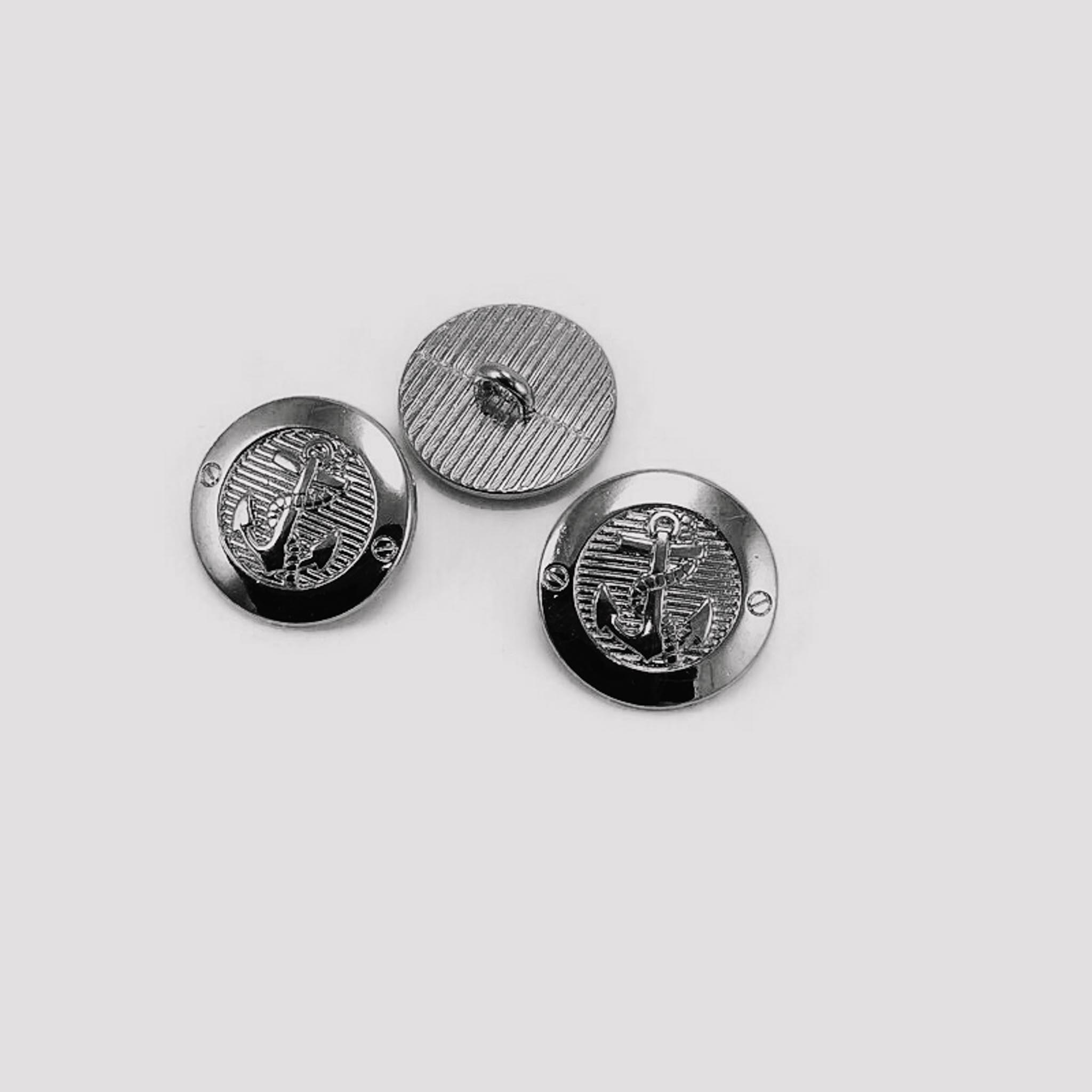 Anchor Patterned Shank Button 17 mm - 28 L  E 2044