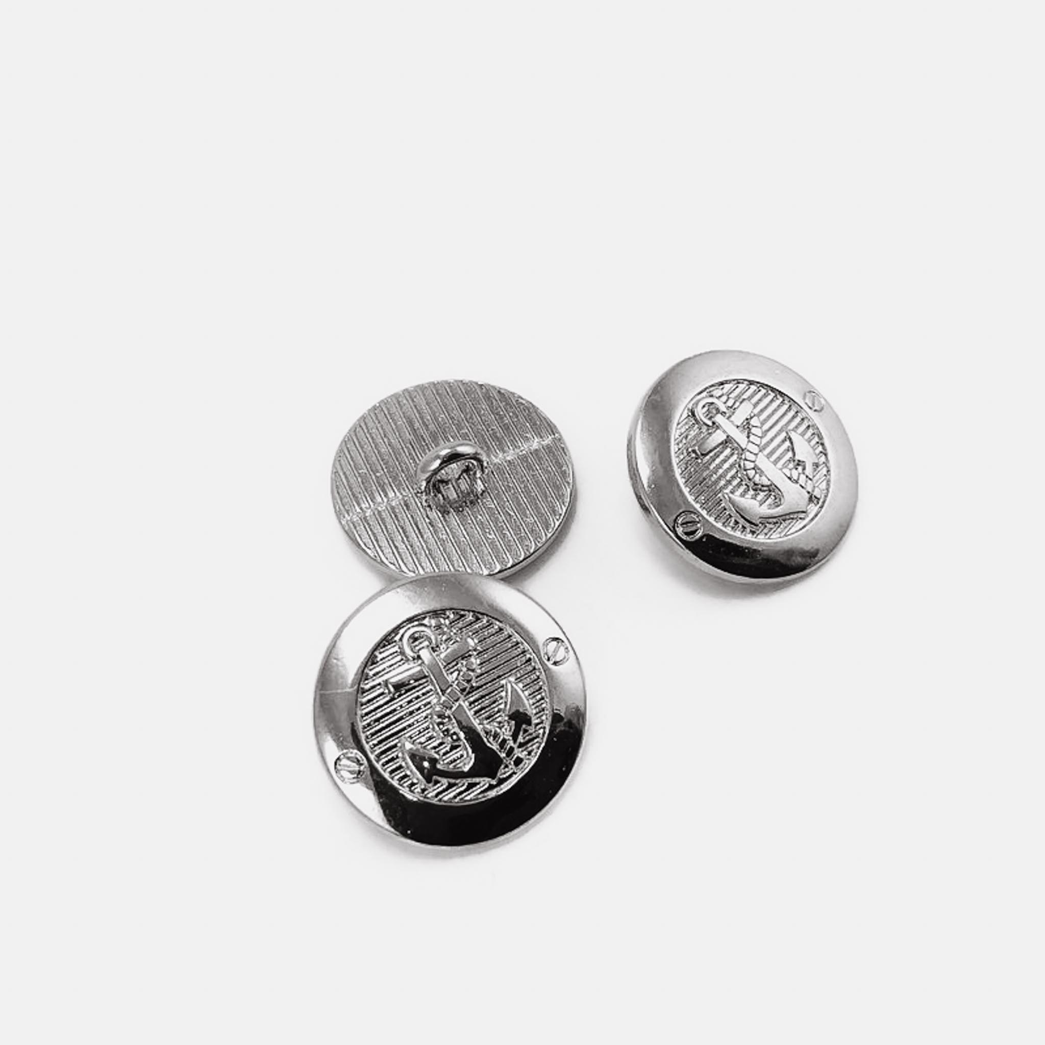 Anchor Patterned Shank Button 17 mm - 28 L  E 2044