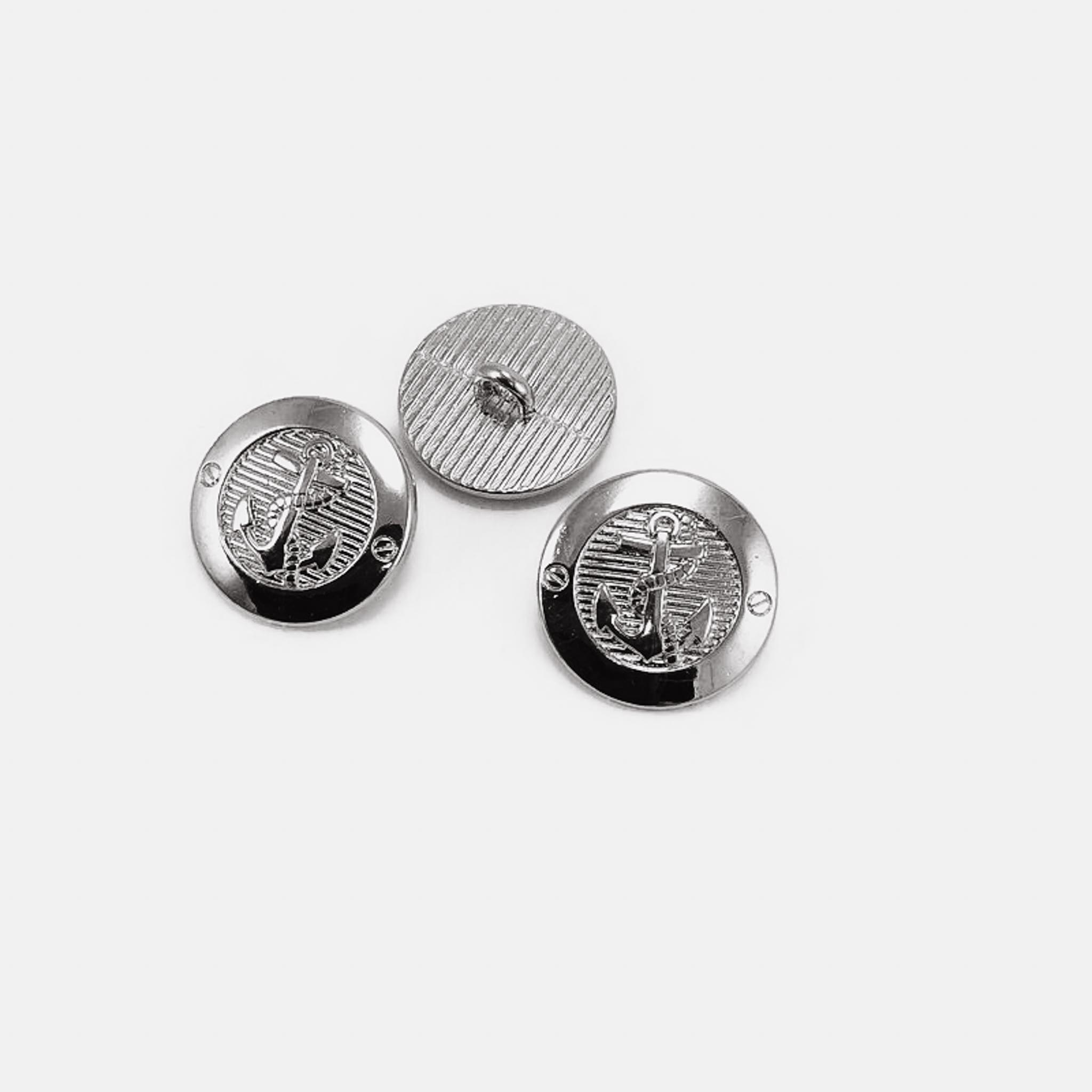 Anchor Patterned Shank Button 17 mm - 28 L  E 2044