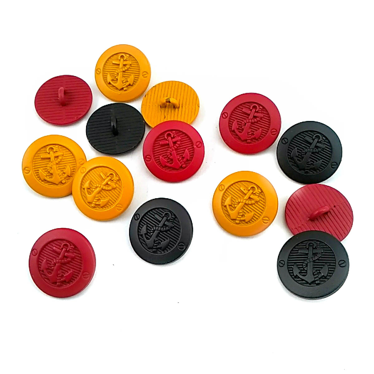 17 mm - 28 L  Anchor Patterned Shank Button