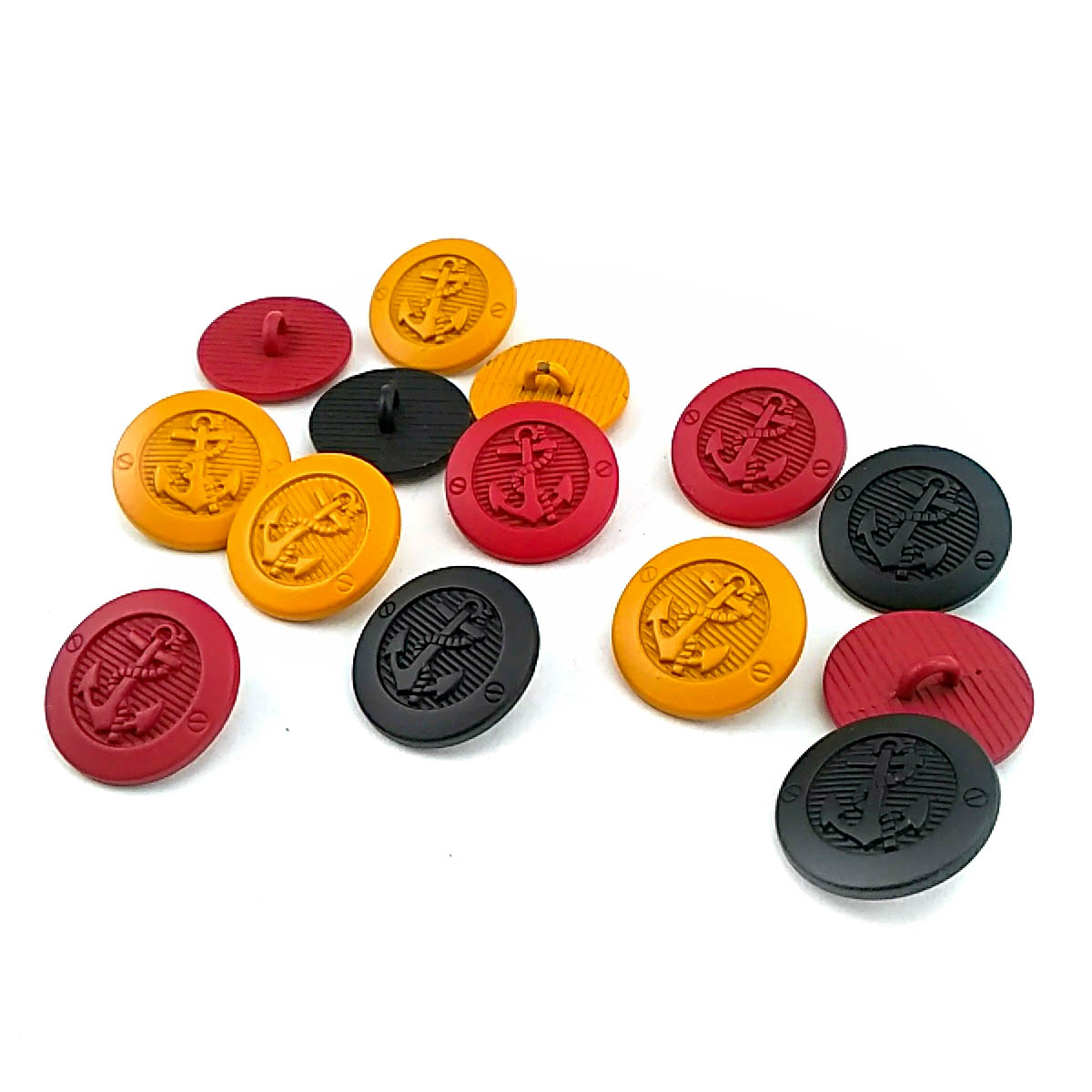 17 mm - 28 L  Anchor Patterned Shank Button