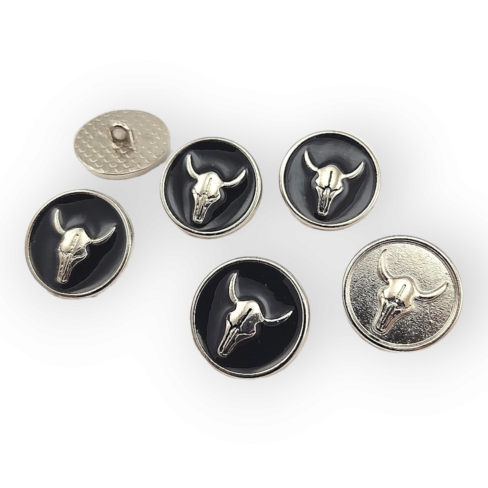 20.7 mm - 32 L Ox Head Logo Shank Button E 2245 MN 20.7 mm - 32 L Ox Head Logo Shank Button E 2245 MN