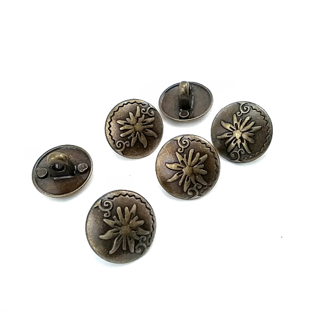 15 mm - 24 L Metal Blazer Cufflink Flower Patterned 15 mm - 24 L Metal Blazer Cufflink Flower Patterned