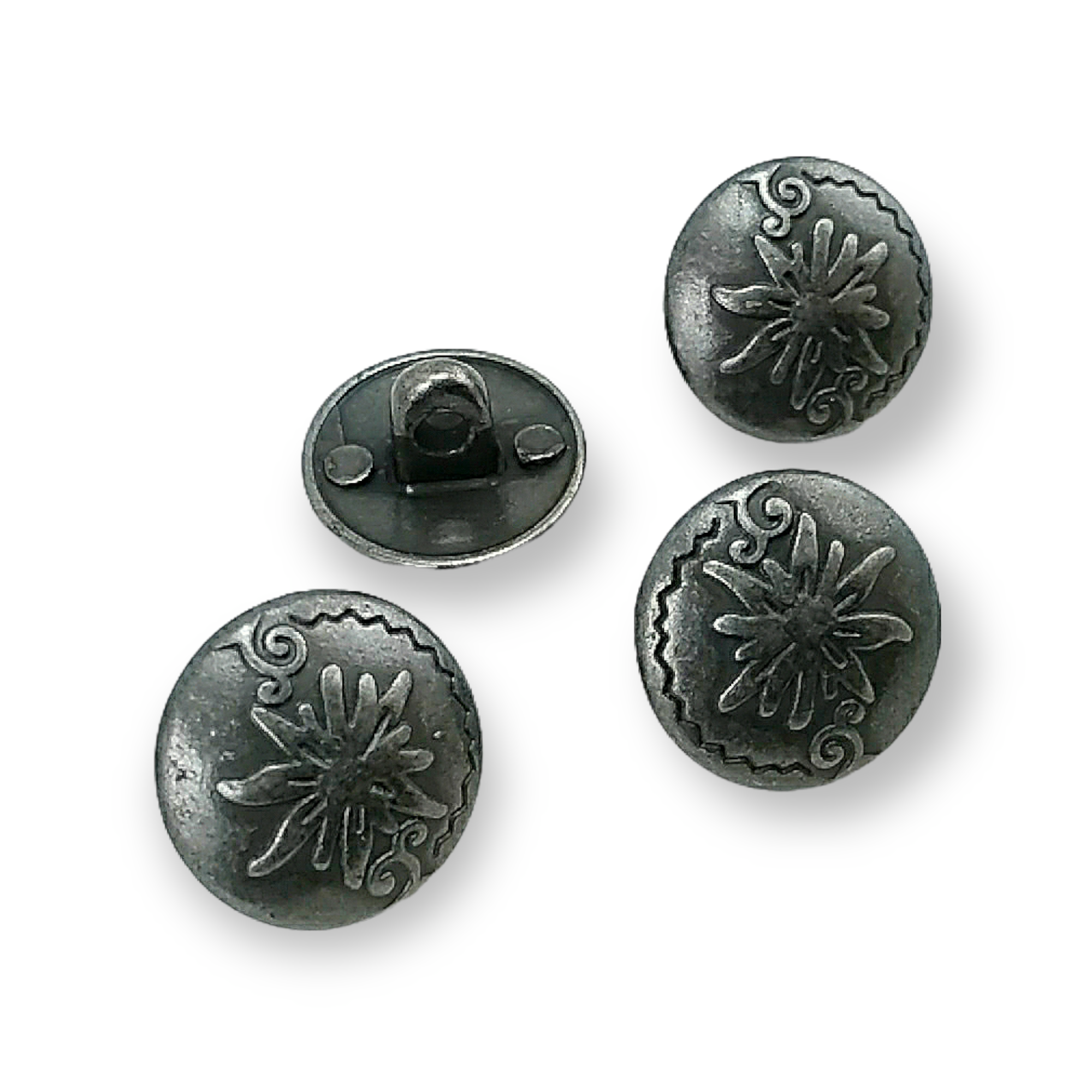 15 mm - 24 L Metal Blazer Cufflink Flower Patterned 15 mm - 24 L Metal Blazer Cufflink Flower Patterned