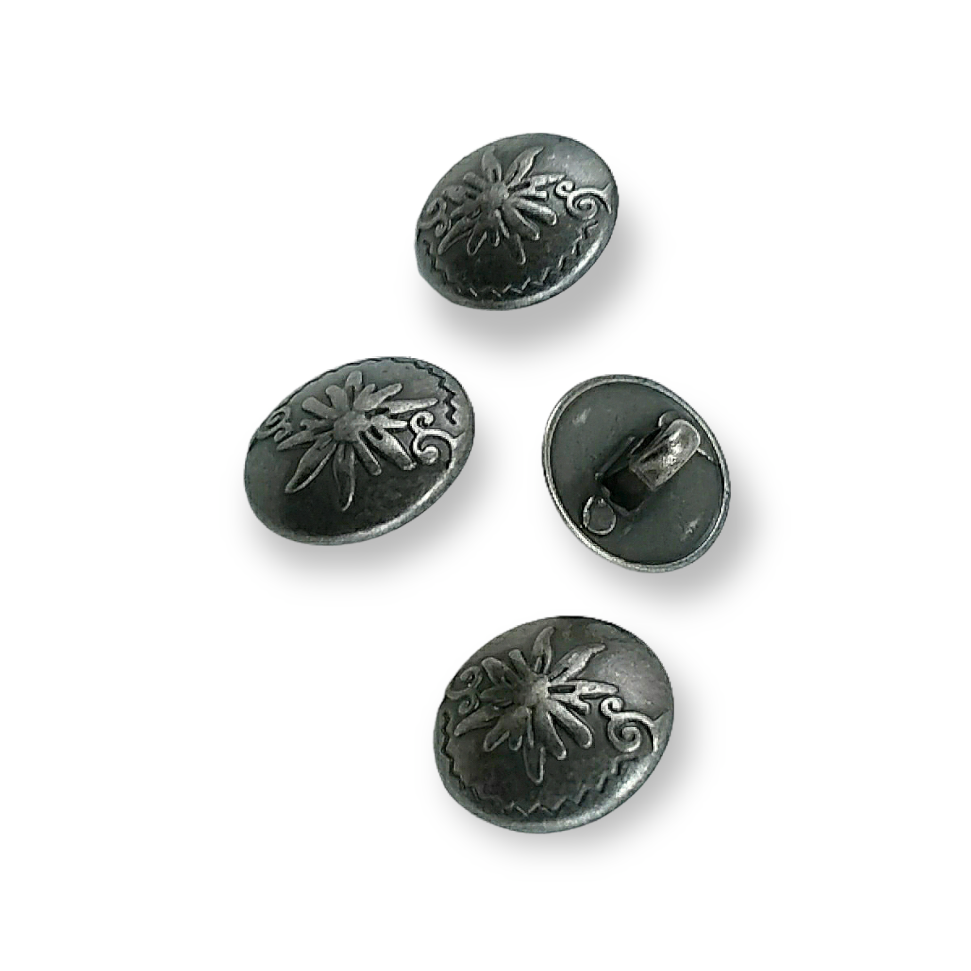 15 mm - 24 L Metal Blazer Cufflink Flower Patterned 15 mm - 24 L Metal Blazer Cufflink Flower Patterned
