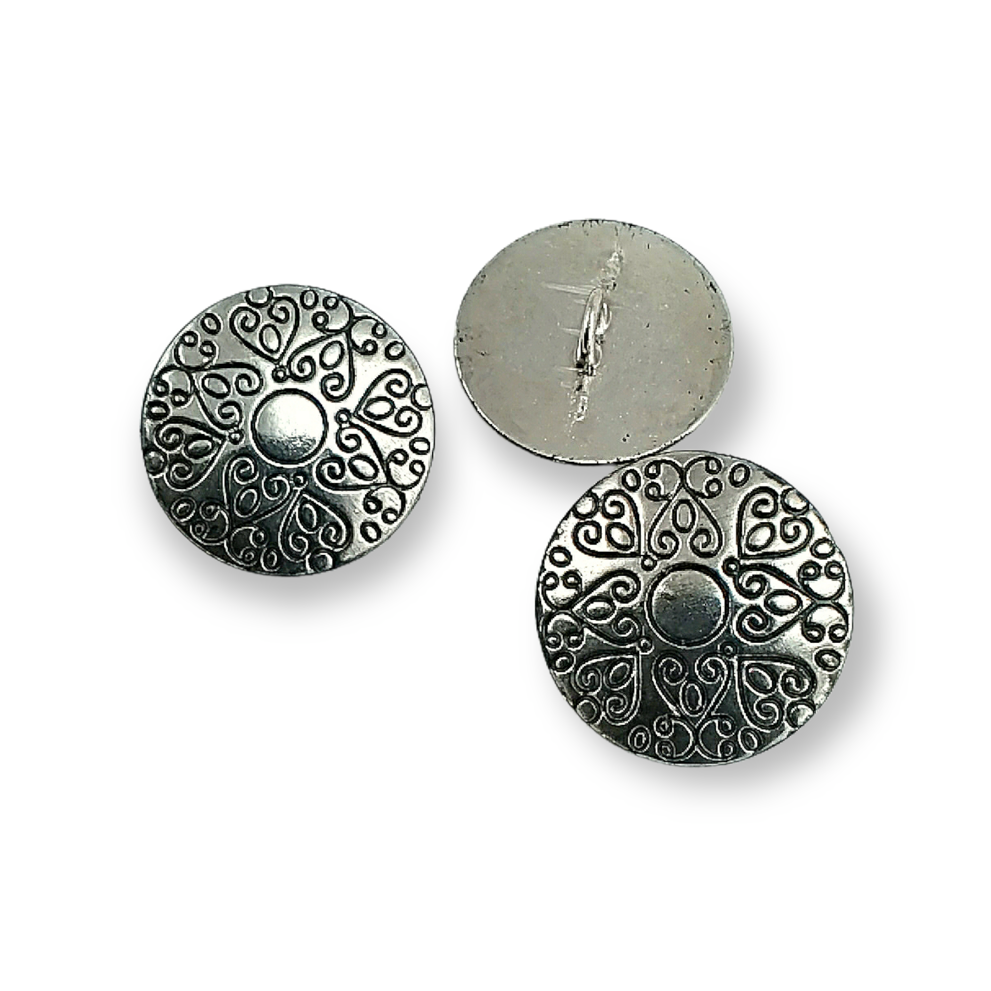 Motif Desenli Ceket ve Mont Ayaklı Düğme Metal 22,5 mm 36 boy E 378