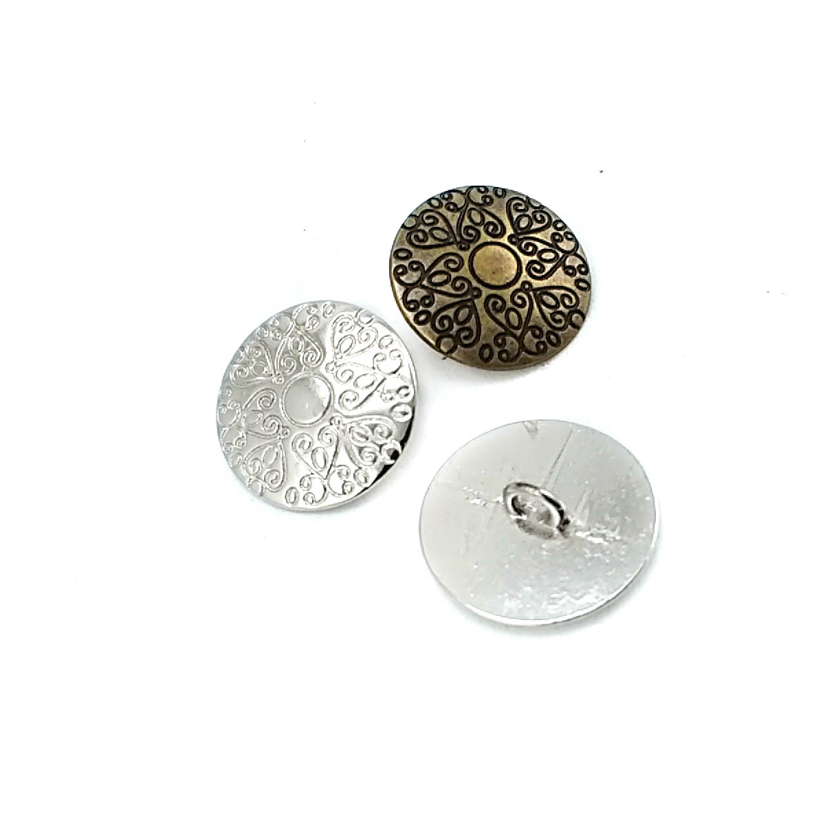 Motif Desenli Ceket ve Mont Ayaklı Düğme Metal 22,5 mm 36 boy E 378