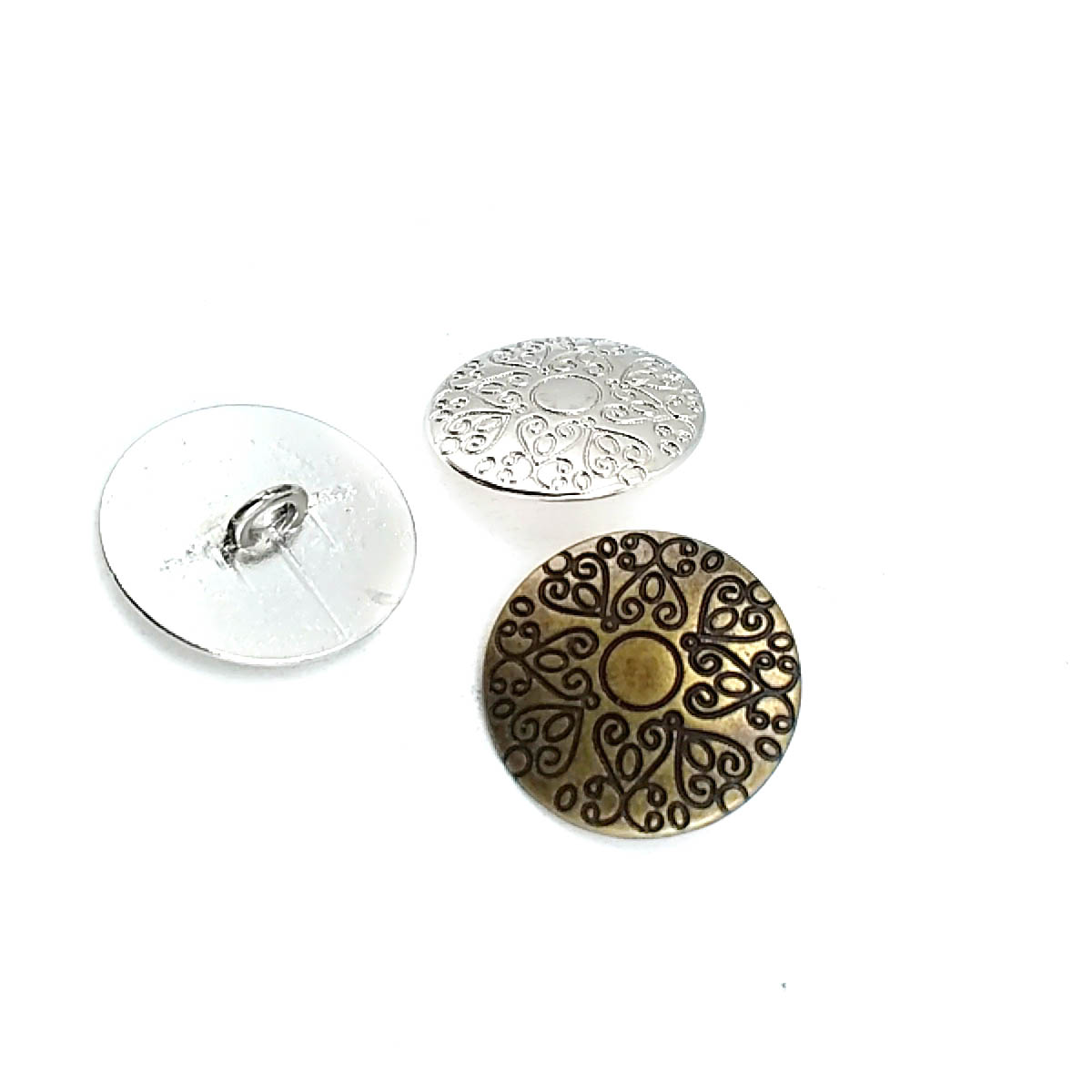Motif Desenli Ceket ve Mont Ayaklı Düğme Metal 22,5 mm 36 boy E 378