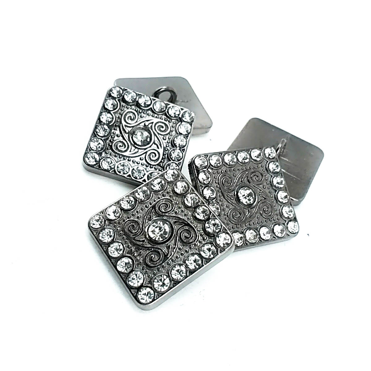 19 mm Rhinestone / Crystal Detail Rhinestone / Crystal Button product image 19 mm Rhinestone / Crystal Detail Rhinestone / Crystal Button front and detail view