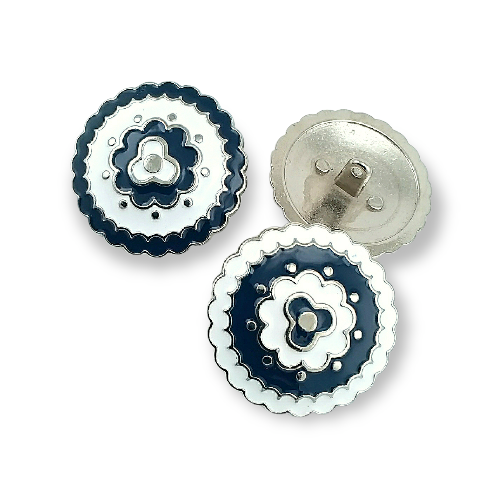 Large Enamel Coat and Jacket Shank Button 34 mm - 54 L E 536