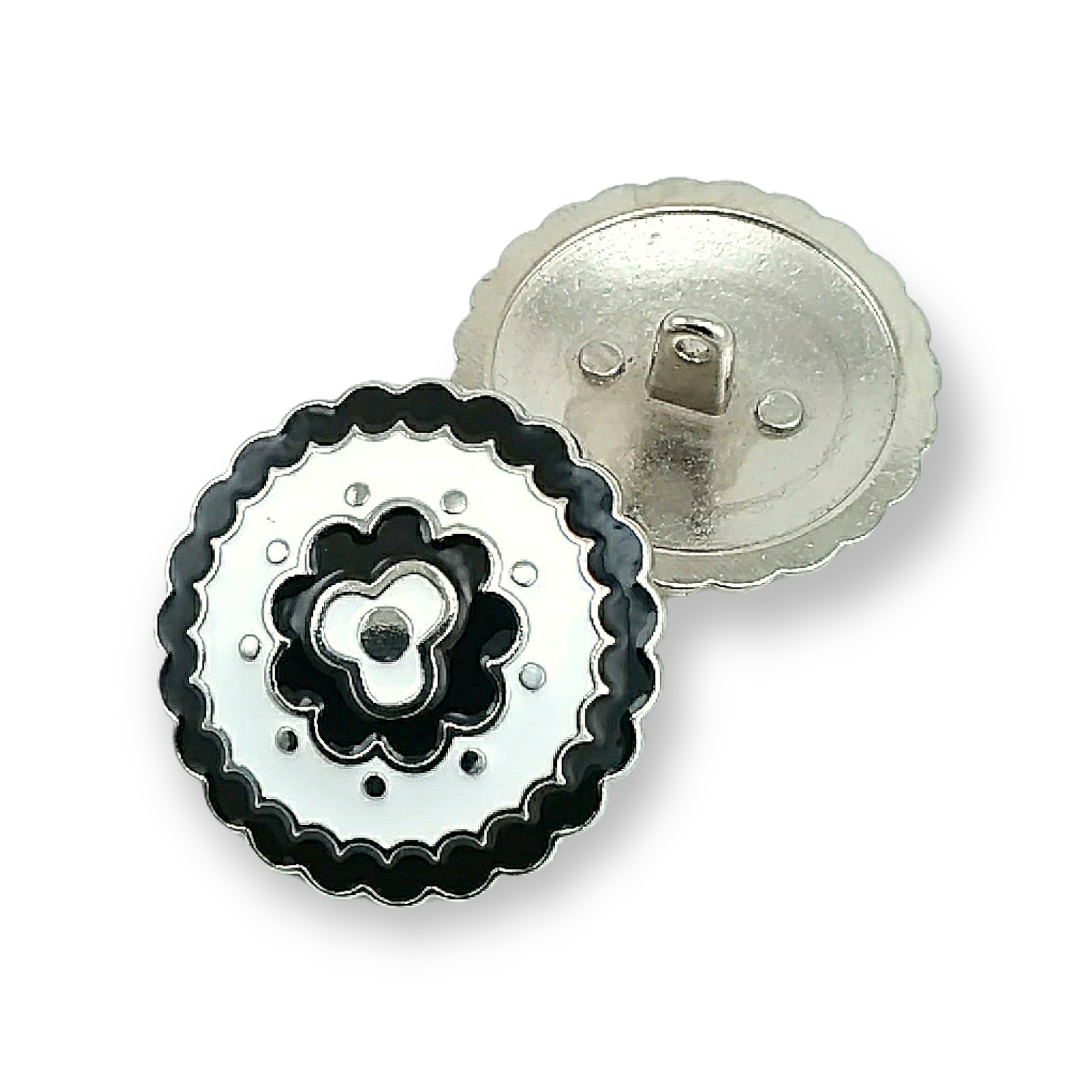 Large Enamel Coat and Jacket Shank Button 34 mm - 54 L E 536