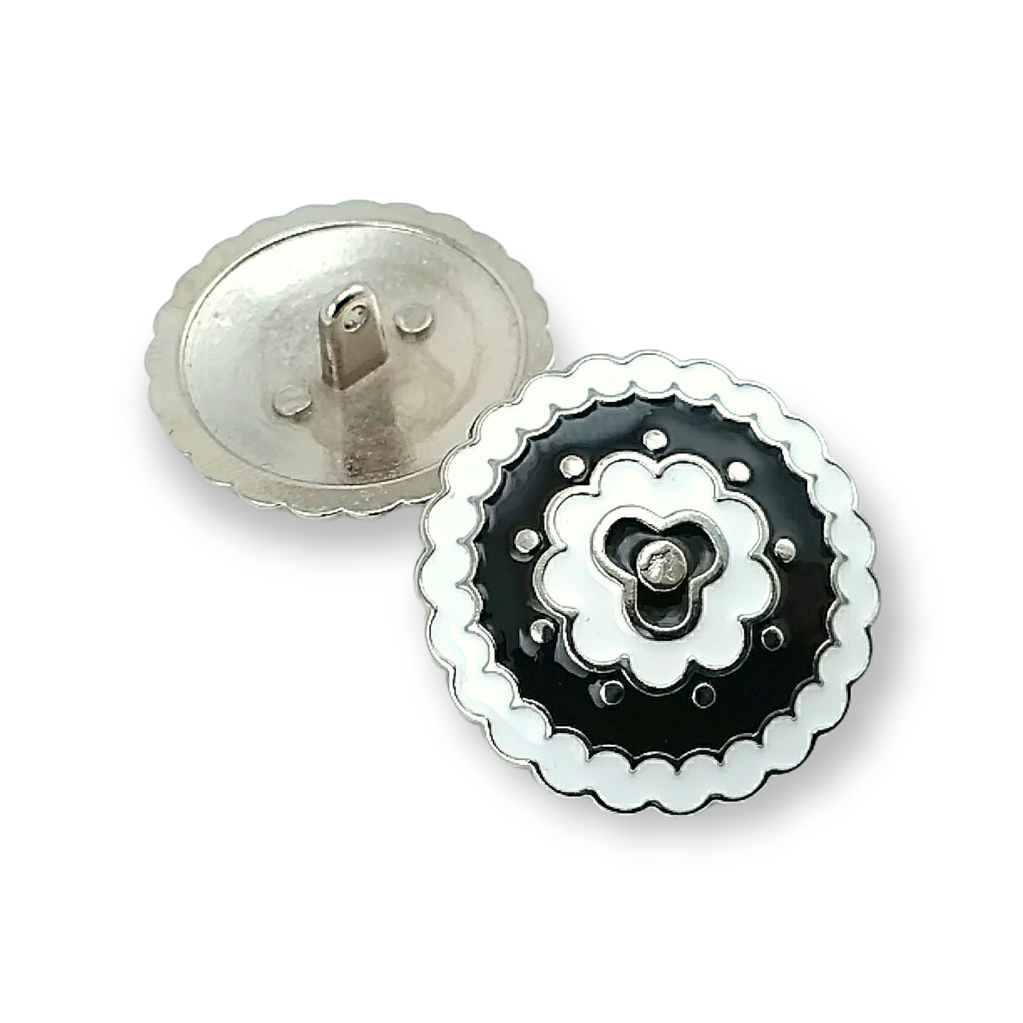 Large Enamel Coat and Jacket Shank Button 34 mm - 54 L E 536