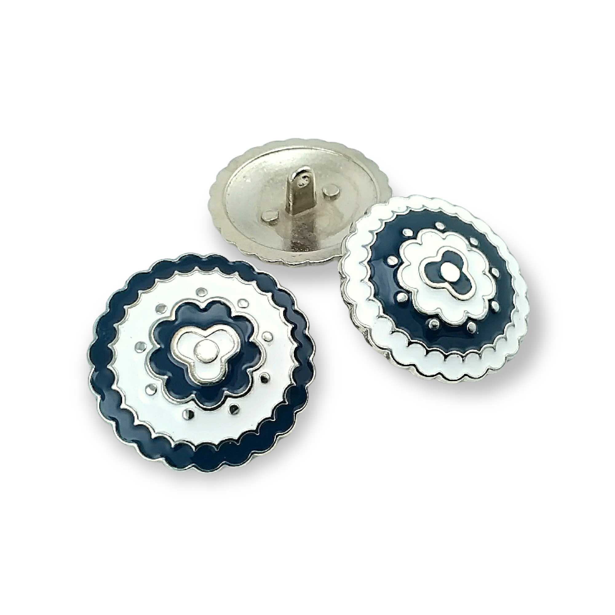 Large Enamel Coat and Jacket Shank Button 34 mm - 54 L E 536