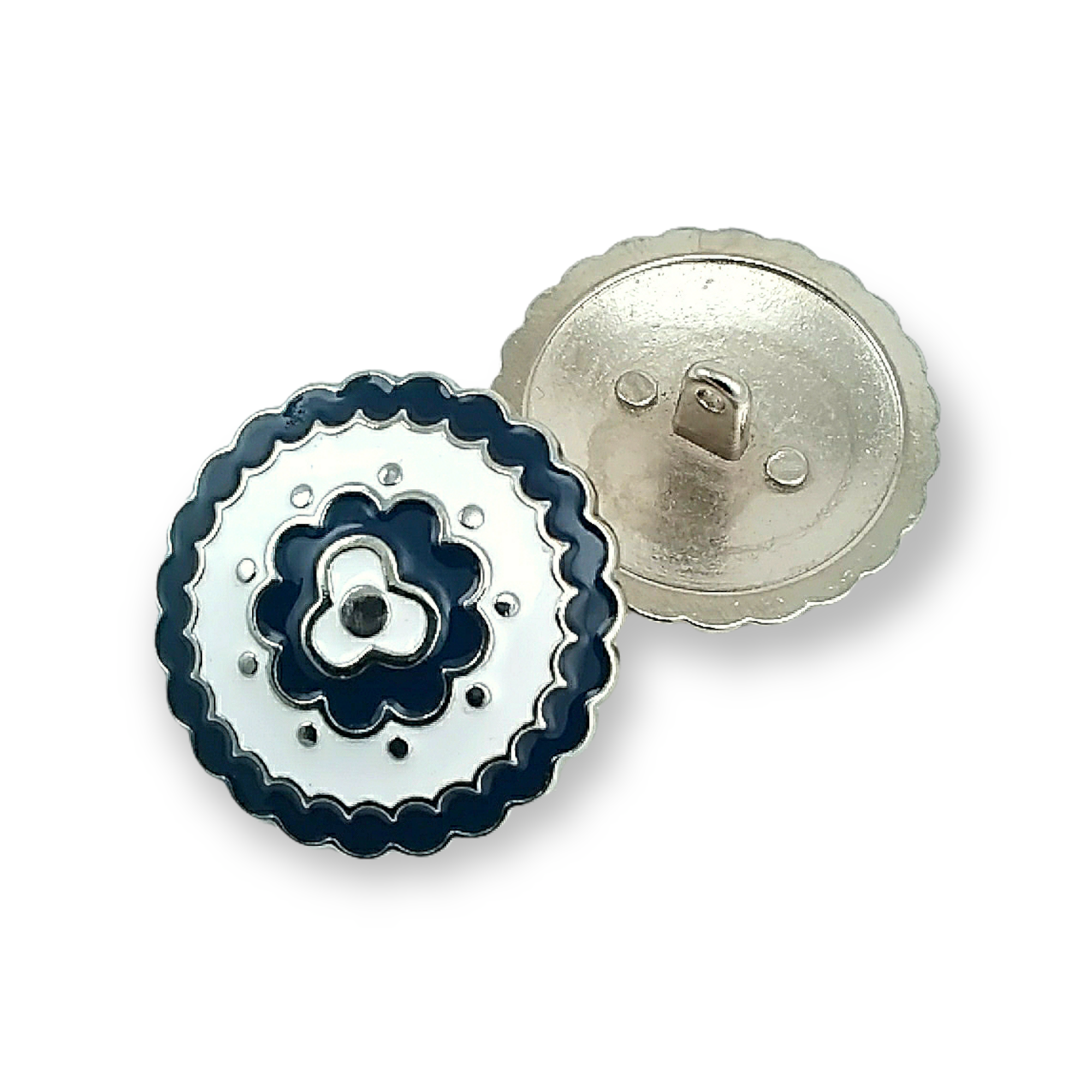 Large Enamel Coat and Jacket Shank Button 34 mm - 54 L E 536