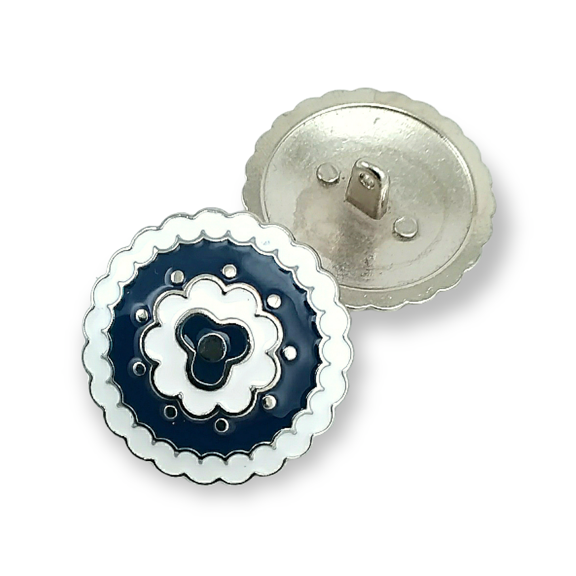 Large Enamel Coat and Jacket Shank Button 34 mm - 54 L E 536