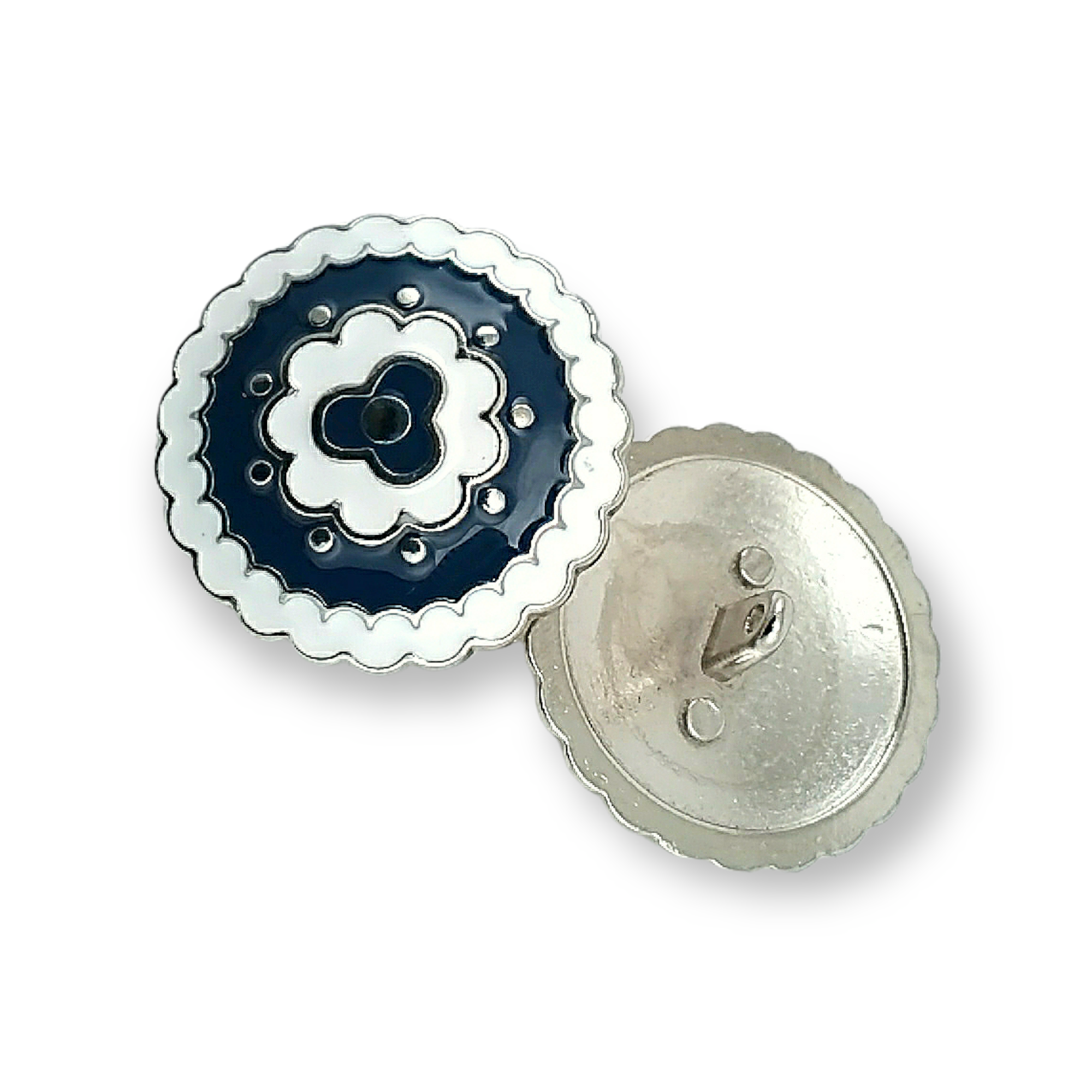 Large Enamel Coat and Jacket Shank Button 34 mm - 54 L E 536