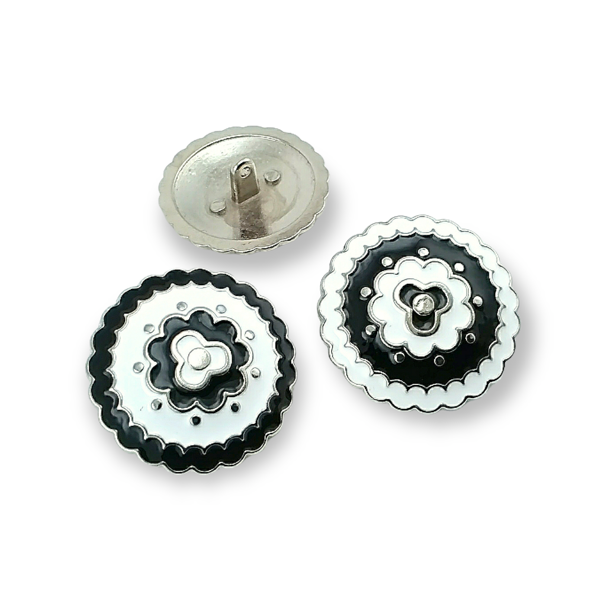 Large Enamel Coat and Jacket Shank Button 34 mm - 54 L E 536