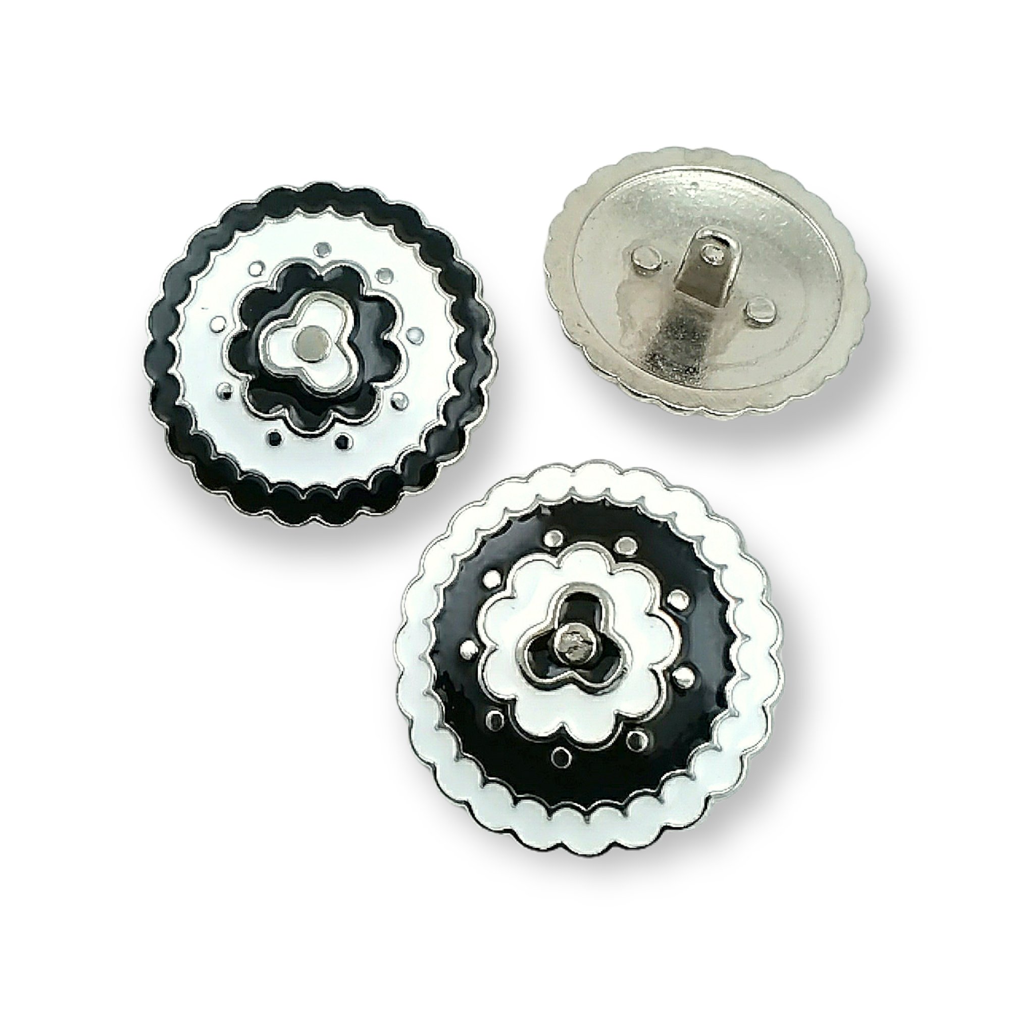 Large Enamel Coat and Jacket Shank Button 34 mm - 54 L E 536