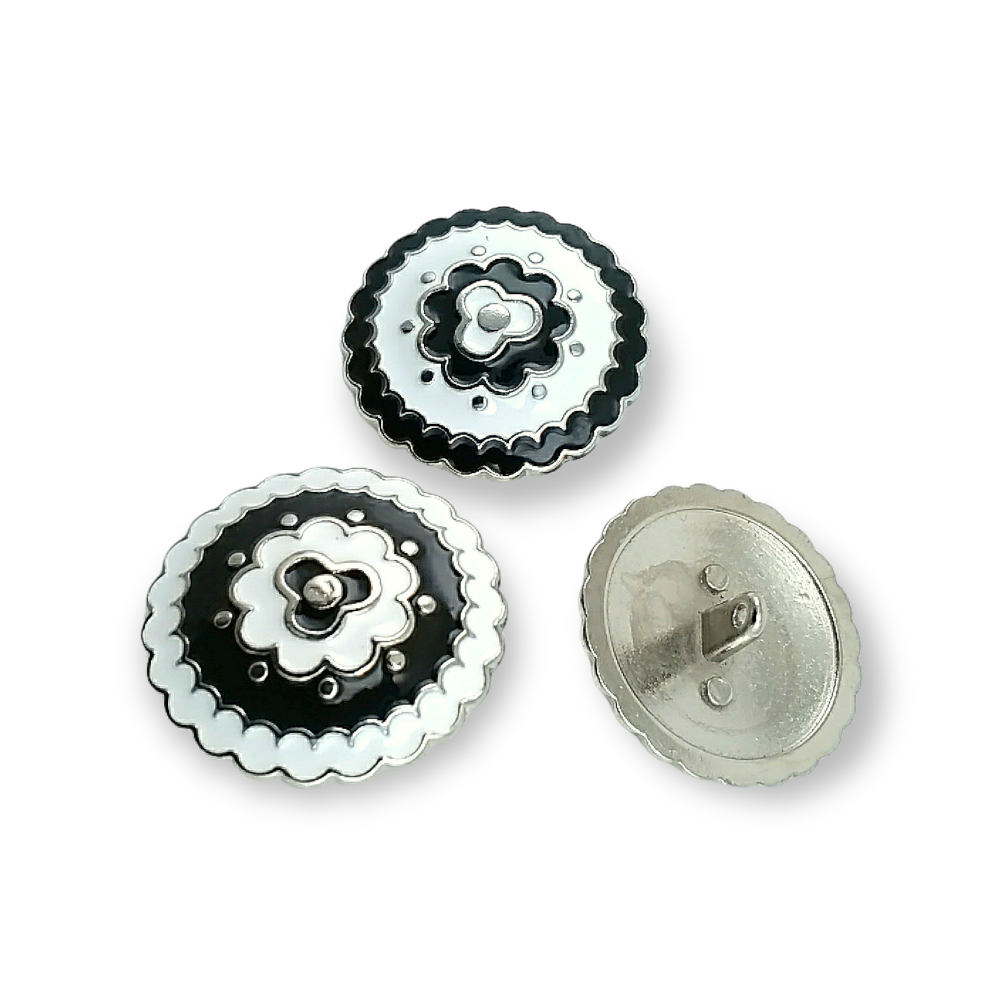 Large Enamel Coat and Jacket Shank Button 34 mm - 54 L E 536