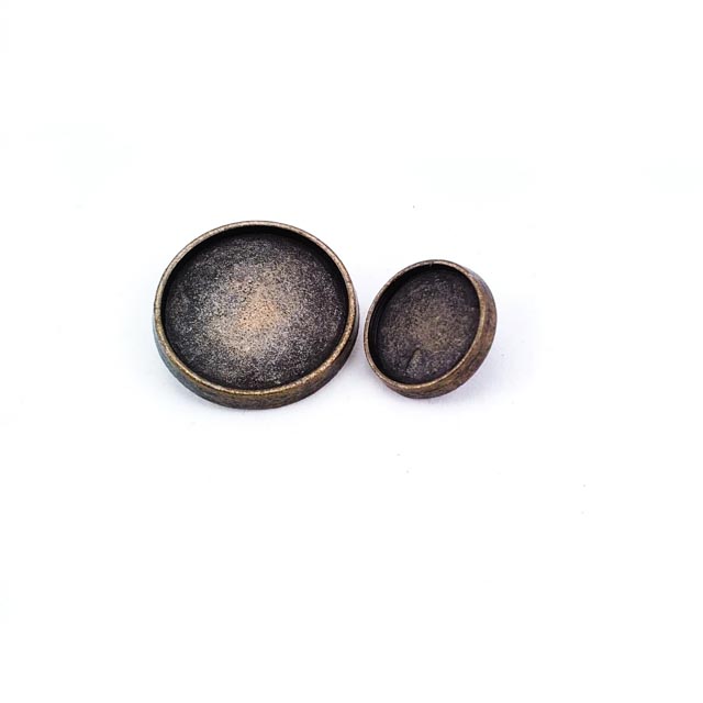 17 mm - 27 size Round simple metal foot button