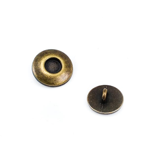 Metal Classic Foot Button 13 mm 22 lignes 21