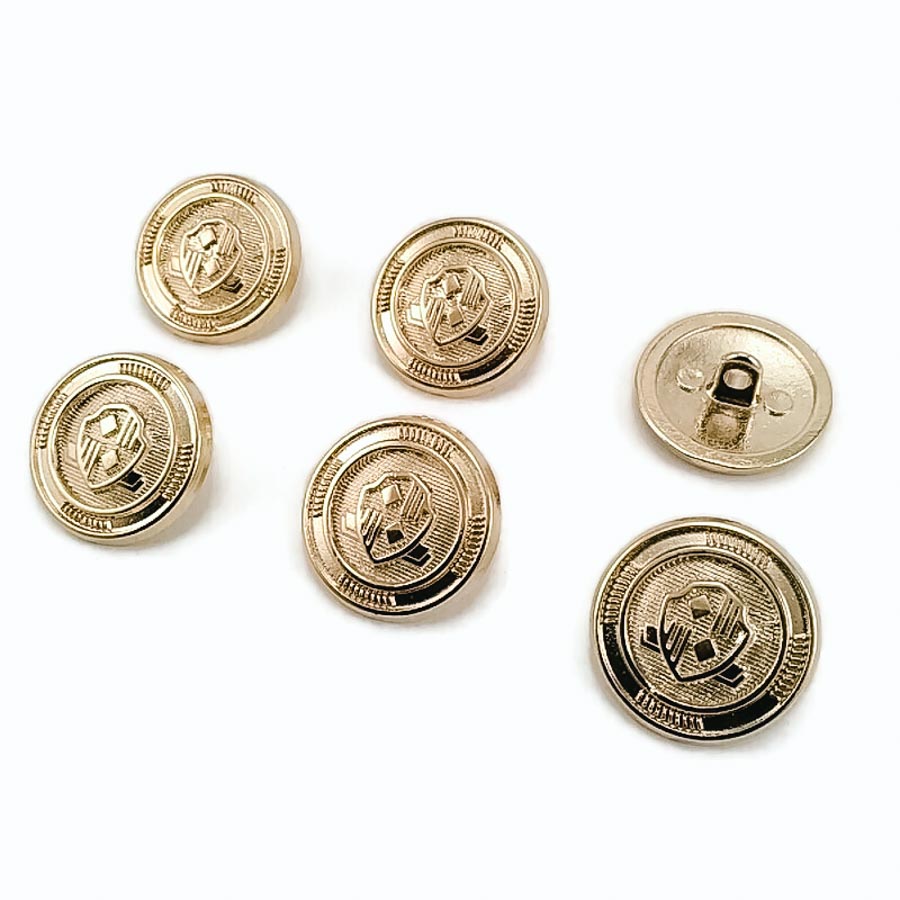 21 mm - 32 L Blazer Jacket Button (Set of 6pcs ) Shield Patterned
