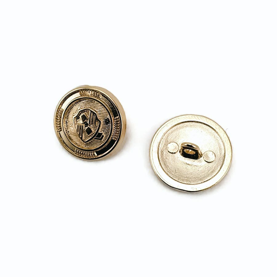 Blazer Jacket Button Shield Patterned Gold 21 mm - 32 L E 965 G Blazer Jacket Button Shield Patterned Gold 21 mm - 32 L E 965 G