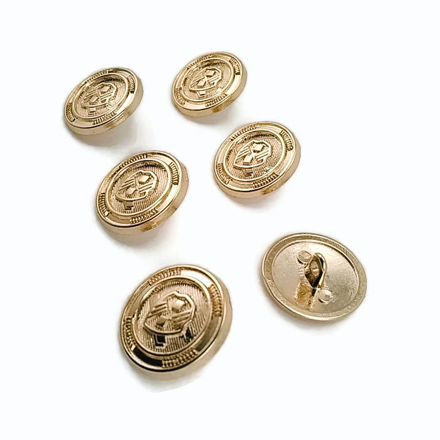 21 mm - 32 L Blazer Jacket Button (Set of 6pcs ) Shield Patterned