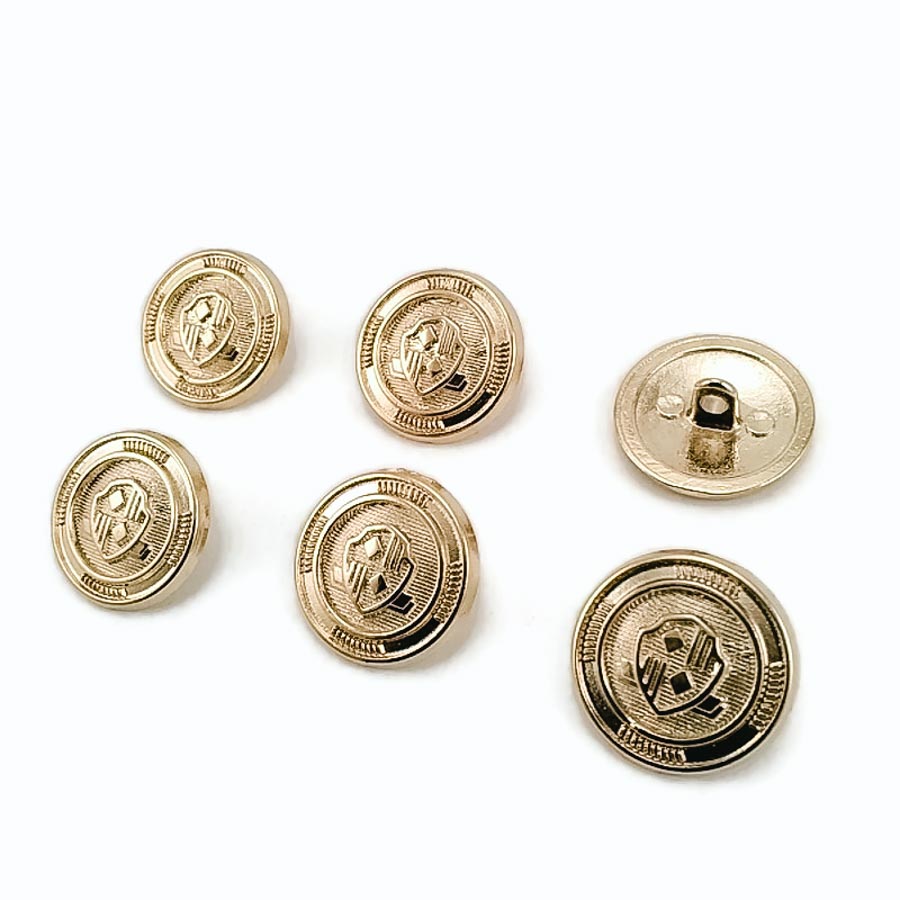 21 mm - 32 L Blazer Jacket Button (Set of 6pcs ) Shield Patterned