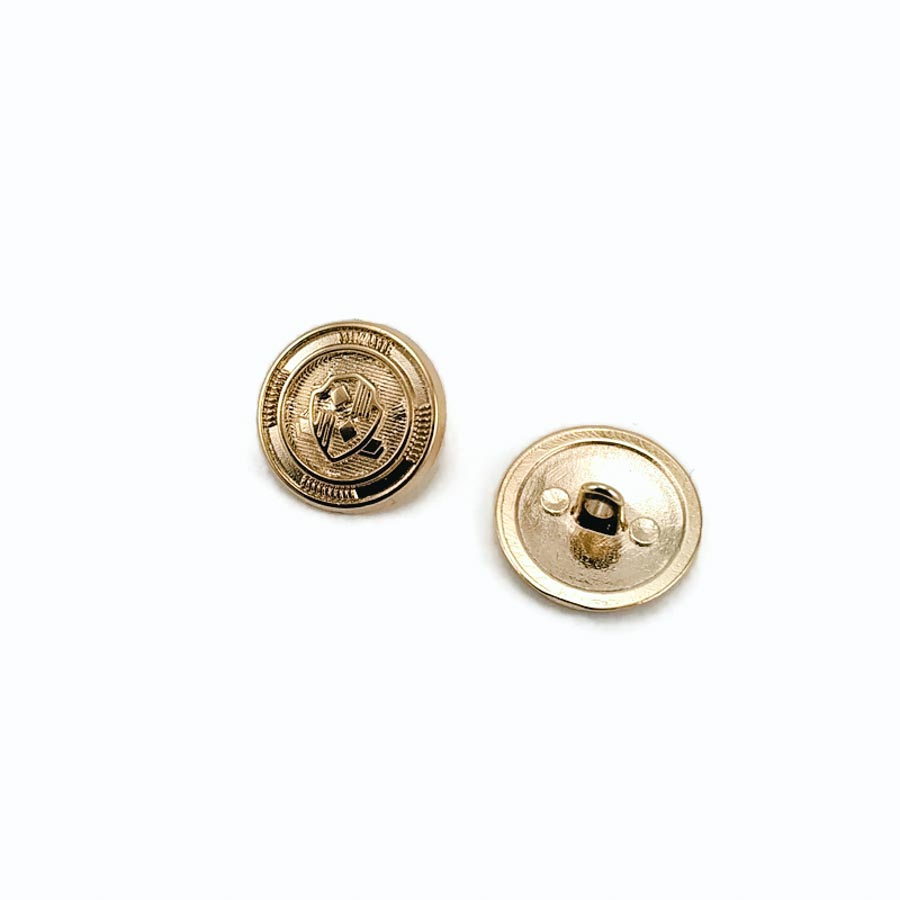 Blazer Jacket Button Shield Patterned Gold 21 mm - 32 L E 965 G