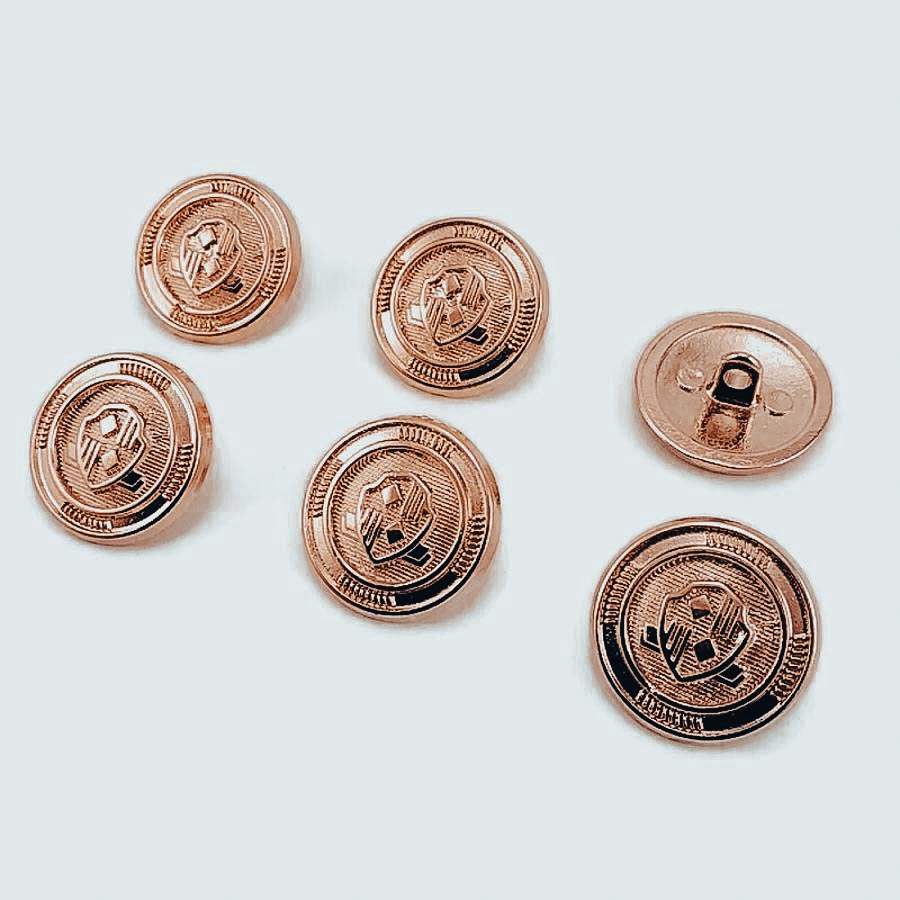 21 mm - 32 L Blazer Jacket Button (Set of 6pcs ) Shield Patterned