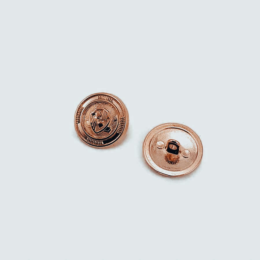 Blazer Jacket Button Shield Patterned Gold 21 mm - 32 L E 965 G