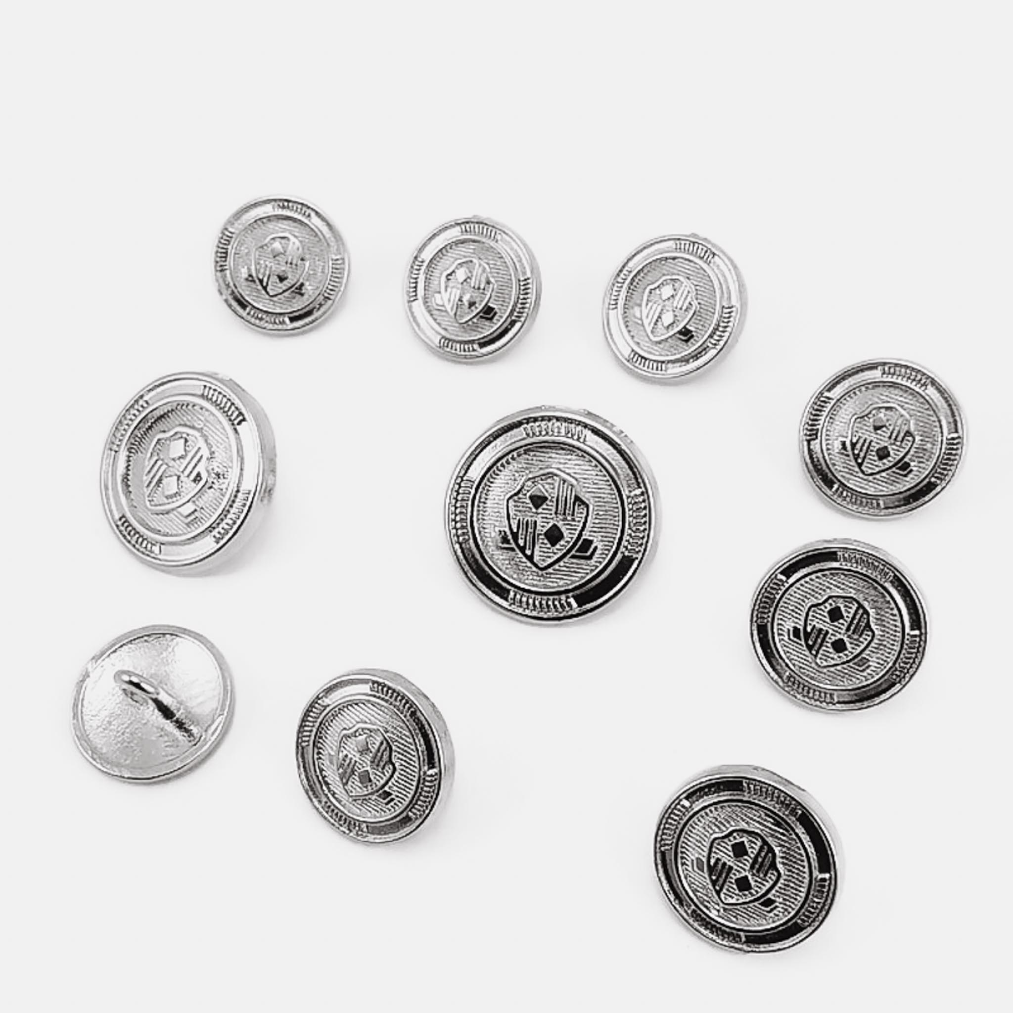 Blazer Metal Düğme Seti (10 adet) Ceket Düğmesi ve Kol Düğmesi