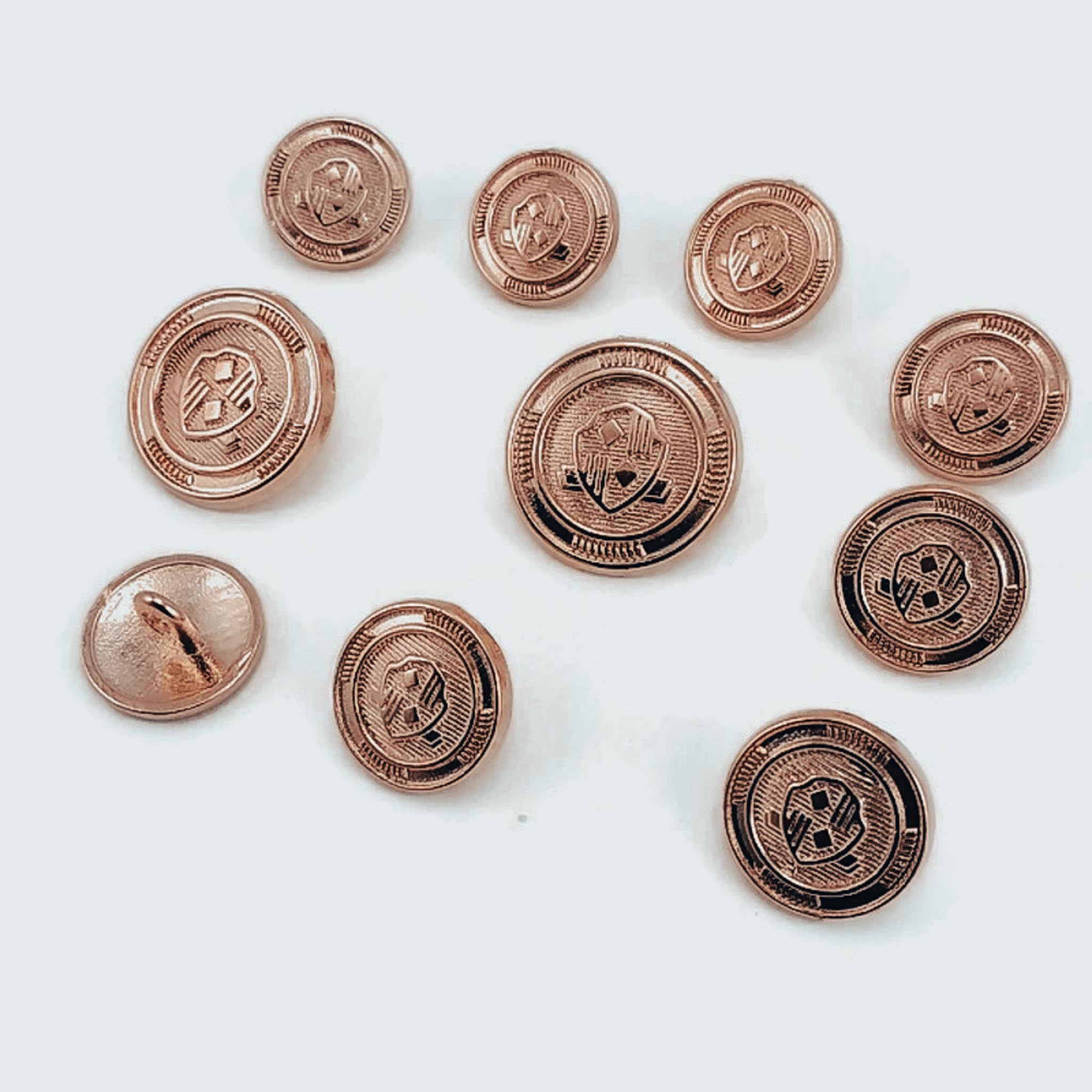 Blazer Metal Düğme Seti (10 adet) Ceket Düğmesi ve Kol Düğmesi