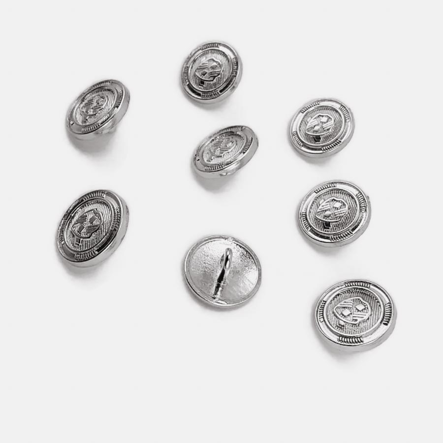 15 mm - 24 L Blazer Jacket Button Cufflinks (Set of 8) Shield Patterned