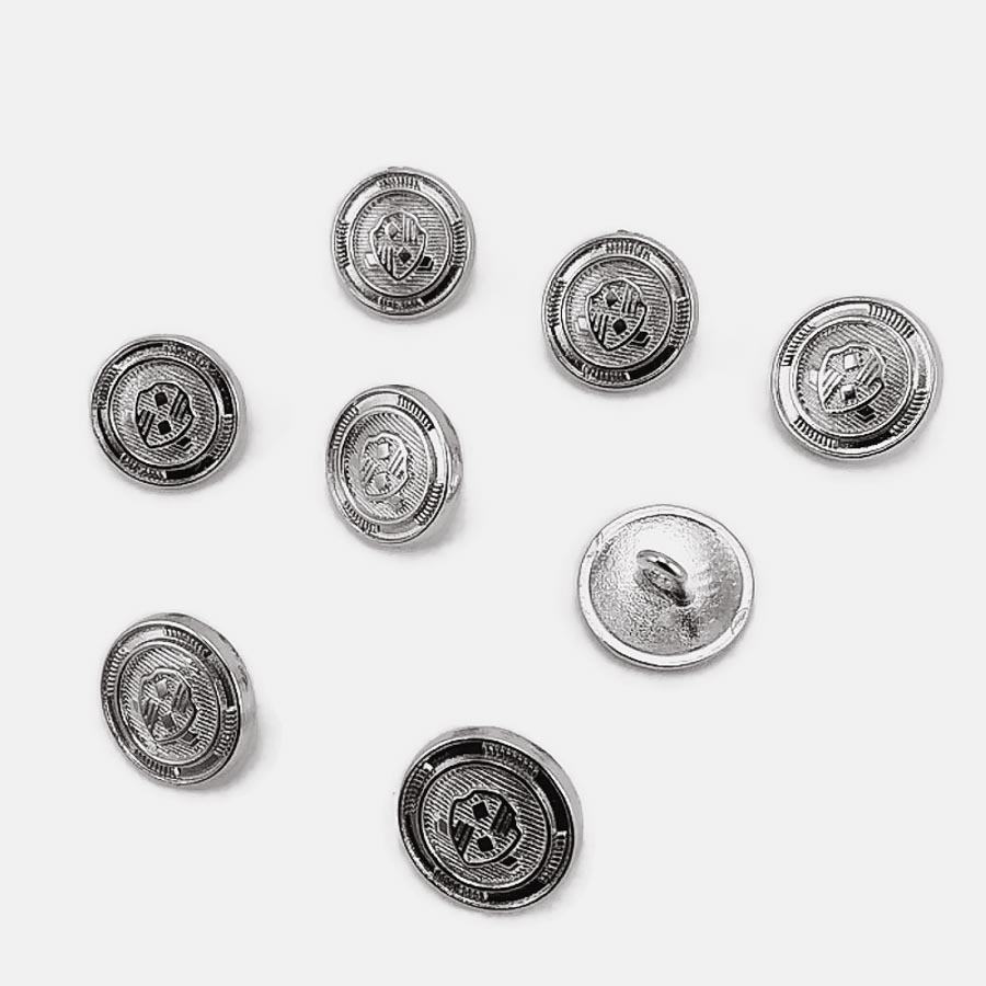 15 mm - 24 L Blazer Jacket Button Cufflinks (Set of 8) Shield Patterned