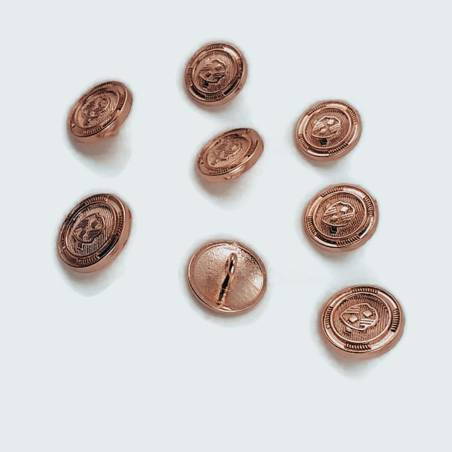 15 mm - 24 L Blazer Jacket Button Cufflinks (Set of 8) Shield Patterned
