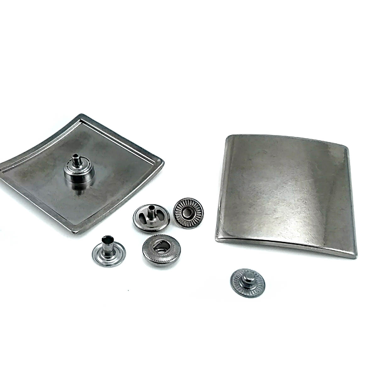 Square and Convex Design Snap Fasteners Button 44 mm B 166 Square and Convex Design Snap Fasteners Button 44 mm B 166