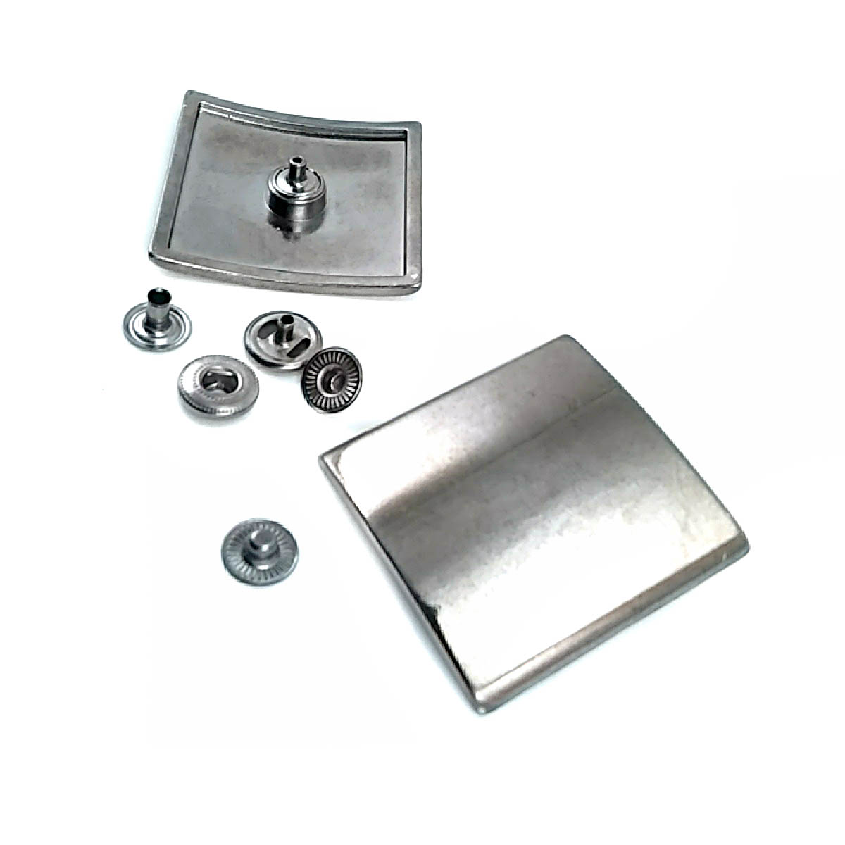 Square and Convex Design Snap Fasteners Button 44 mm B 166 Square and Convex Design Snap Fasteners Button 44 mm B 166