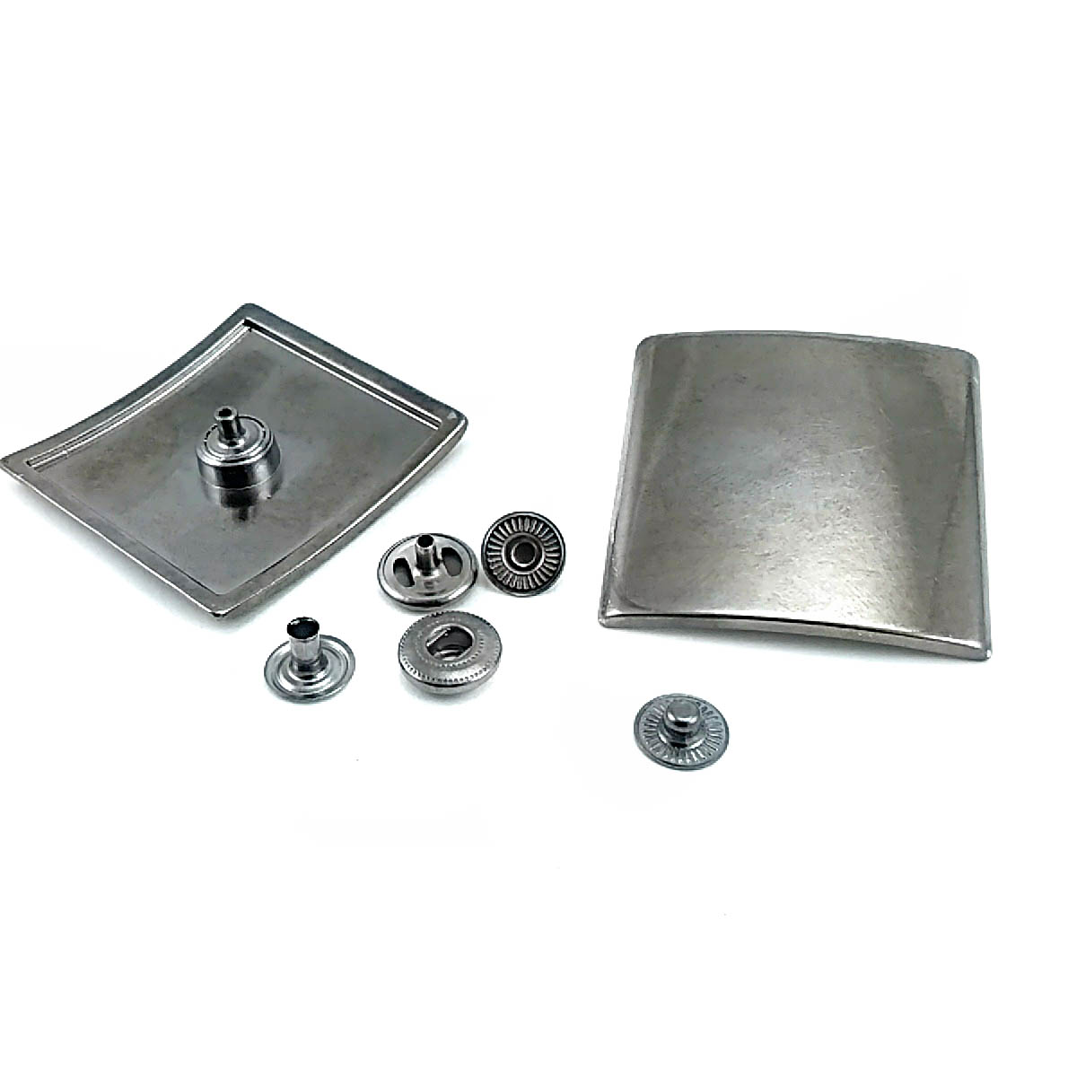 Square and Convex Design Snap Fasteners Button 44 mm B 166