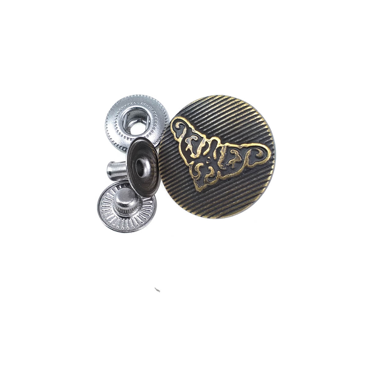 Kaban Çıtçıtı 22 mm - 36 boy Metal Taç Tasarımlı Çıtçıt Düğme E 1140