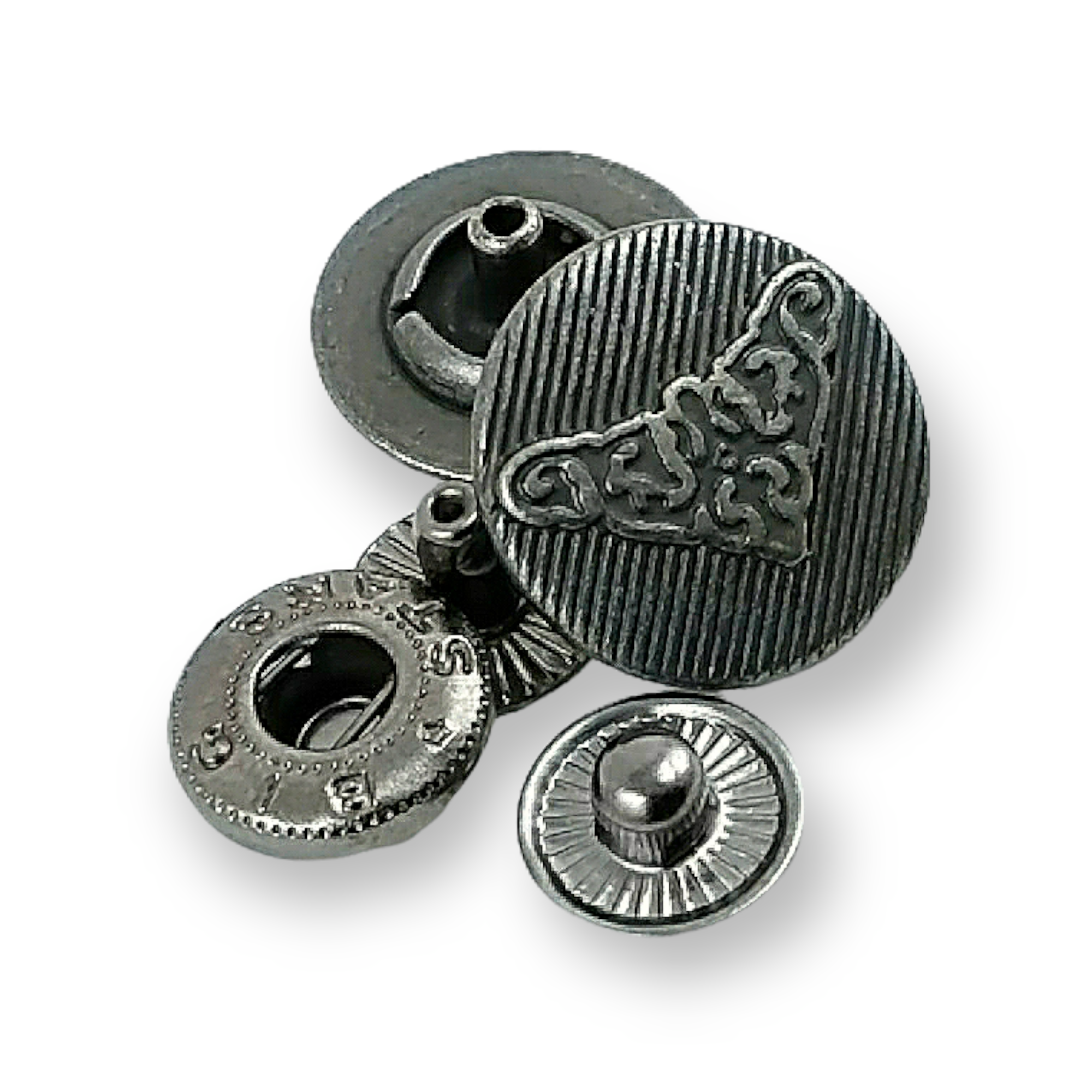 Metal Crown Design Snap Fasteners Button 17 mm - 28 L E 1141 Metal Crown Design Snap Fasteners Button 17 mm - 28 L E 1141