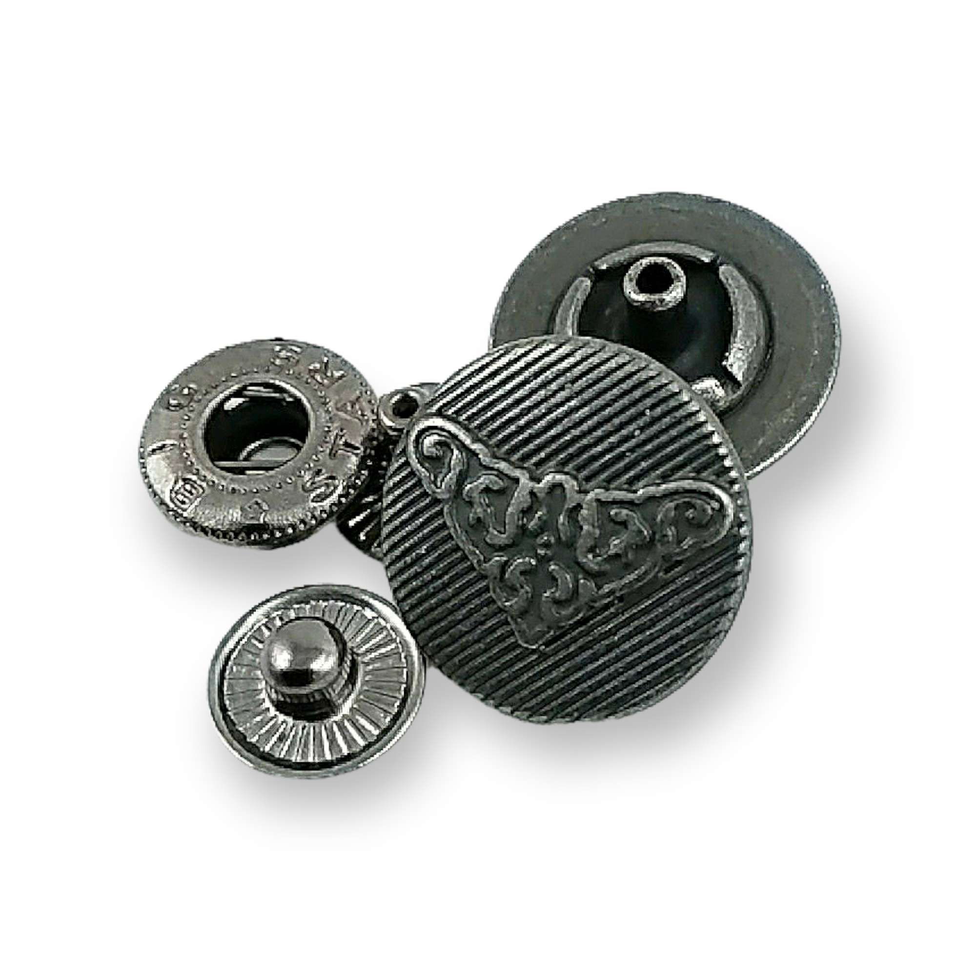 Metal Crown Design Snap Fasteners Button 17 mm - 28 L E 1141 Metal Crown Design Snap Fasteners Button 17 mm - 28 L E 1141
