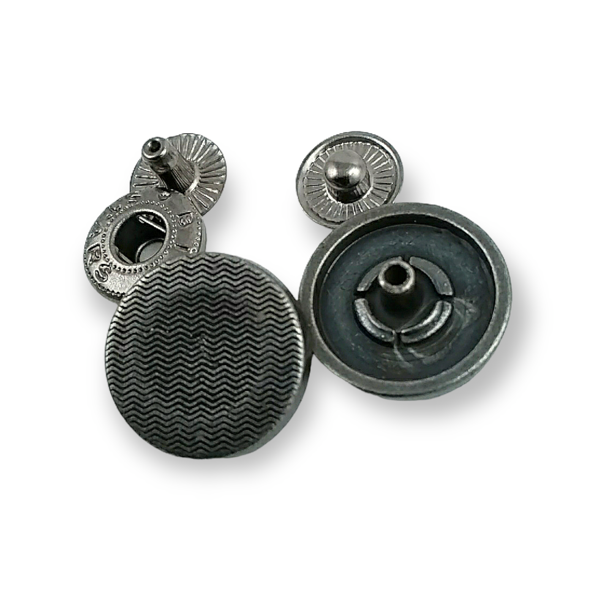 Dalga Motifli Çıtçıt Düğme 17 mm - 28 boy E 1142