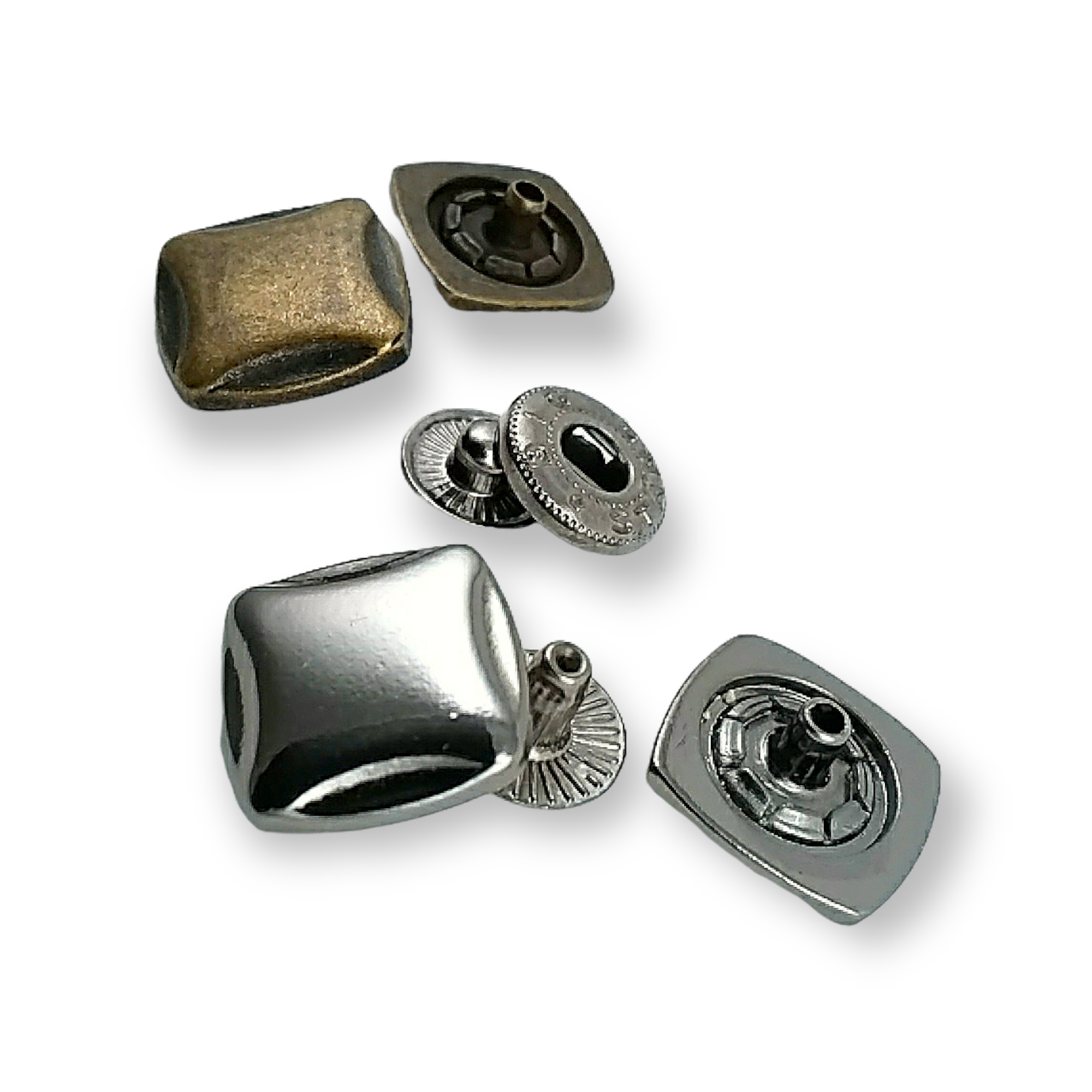 Snap Button Square and Aesthetic 15 x 15 mm E 140 Snap Button Square and Aesthetic 15 x 15 mm E 140