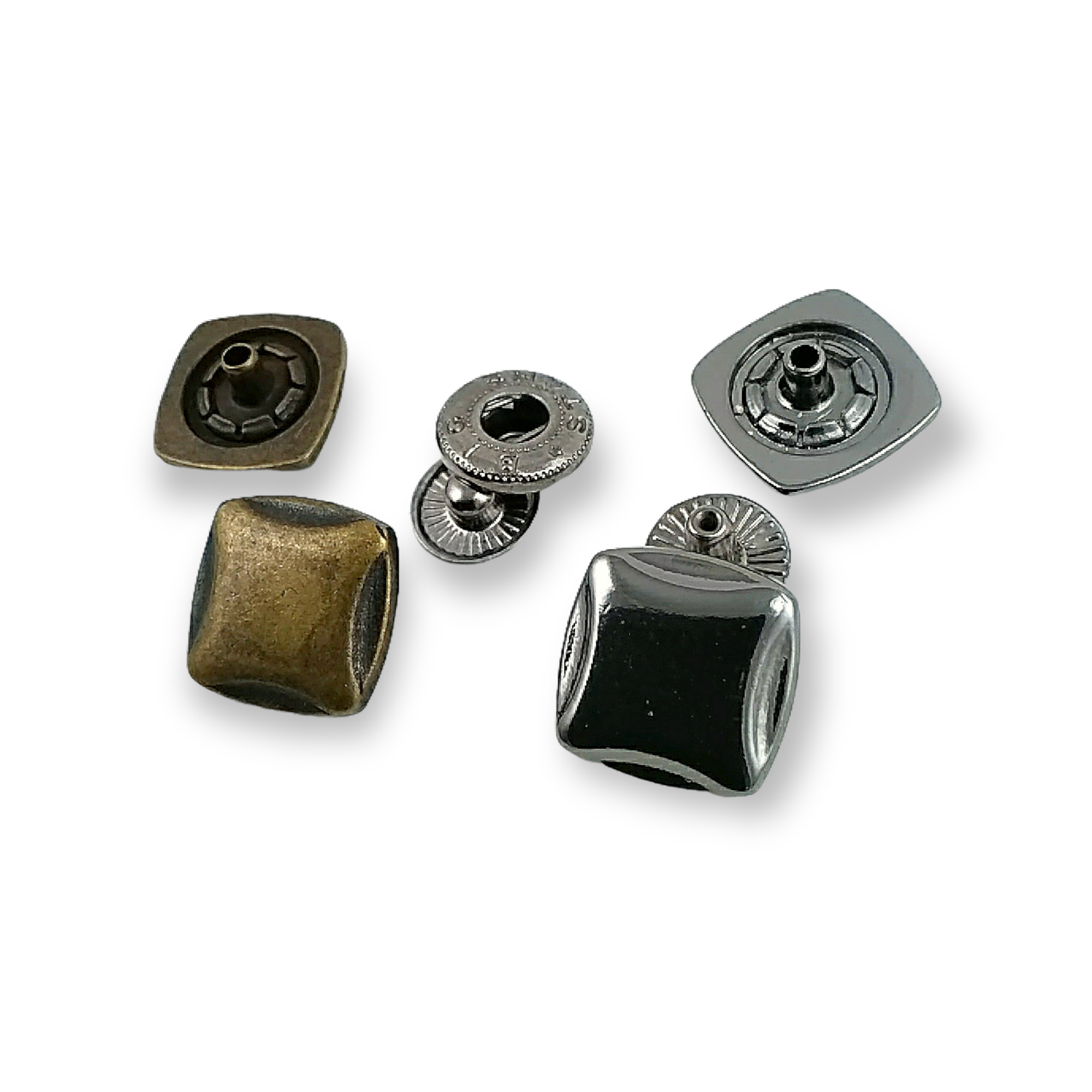 Snap Button Square and Aesthetic 15 x 15 mm E 140 Snap Button Square and Aesthetic 15 x 15 mm E 140