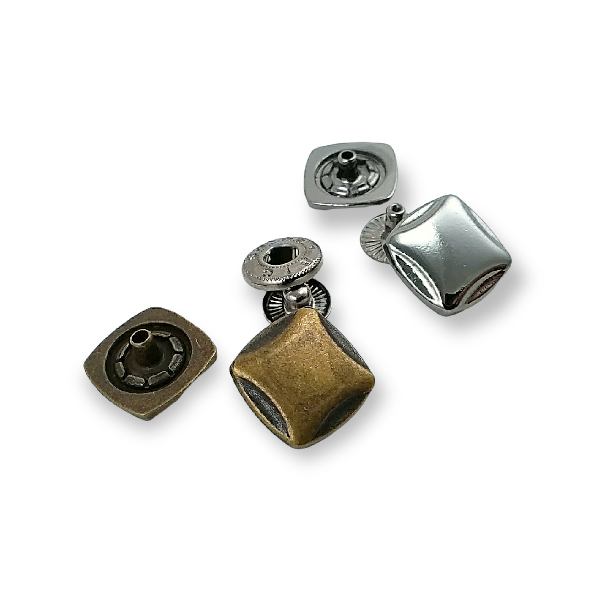 Snap Button Square and Aesthetic 15 x 15 mm E 140 Snap Button Square and Aesthetic 15 x 15 mm E 140