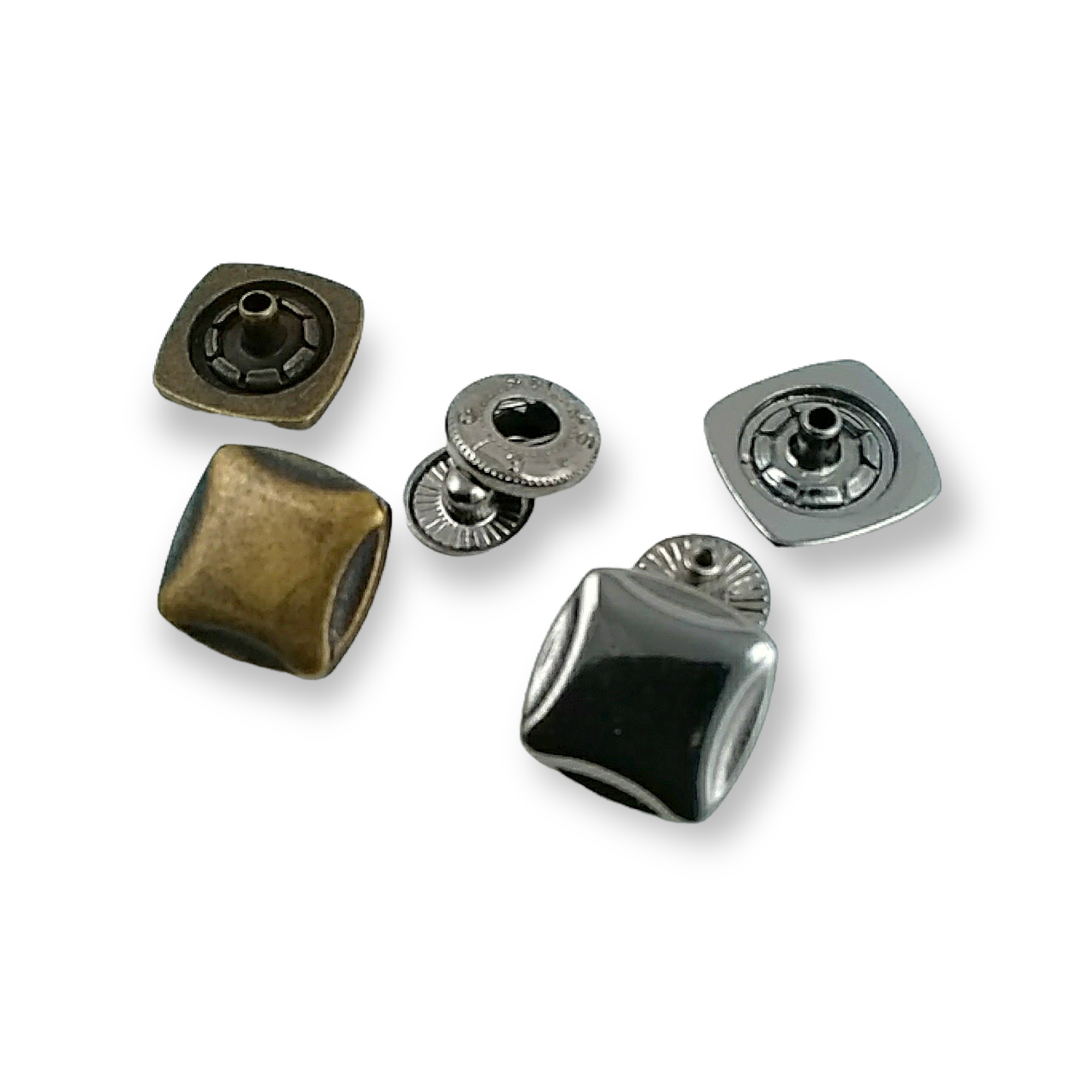 Snap Button Square and Aesthetic 15 x 15 mm E 140 Snap Button Square and Aesthetic 15 x 15 mm E 140